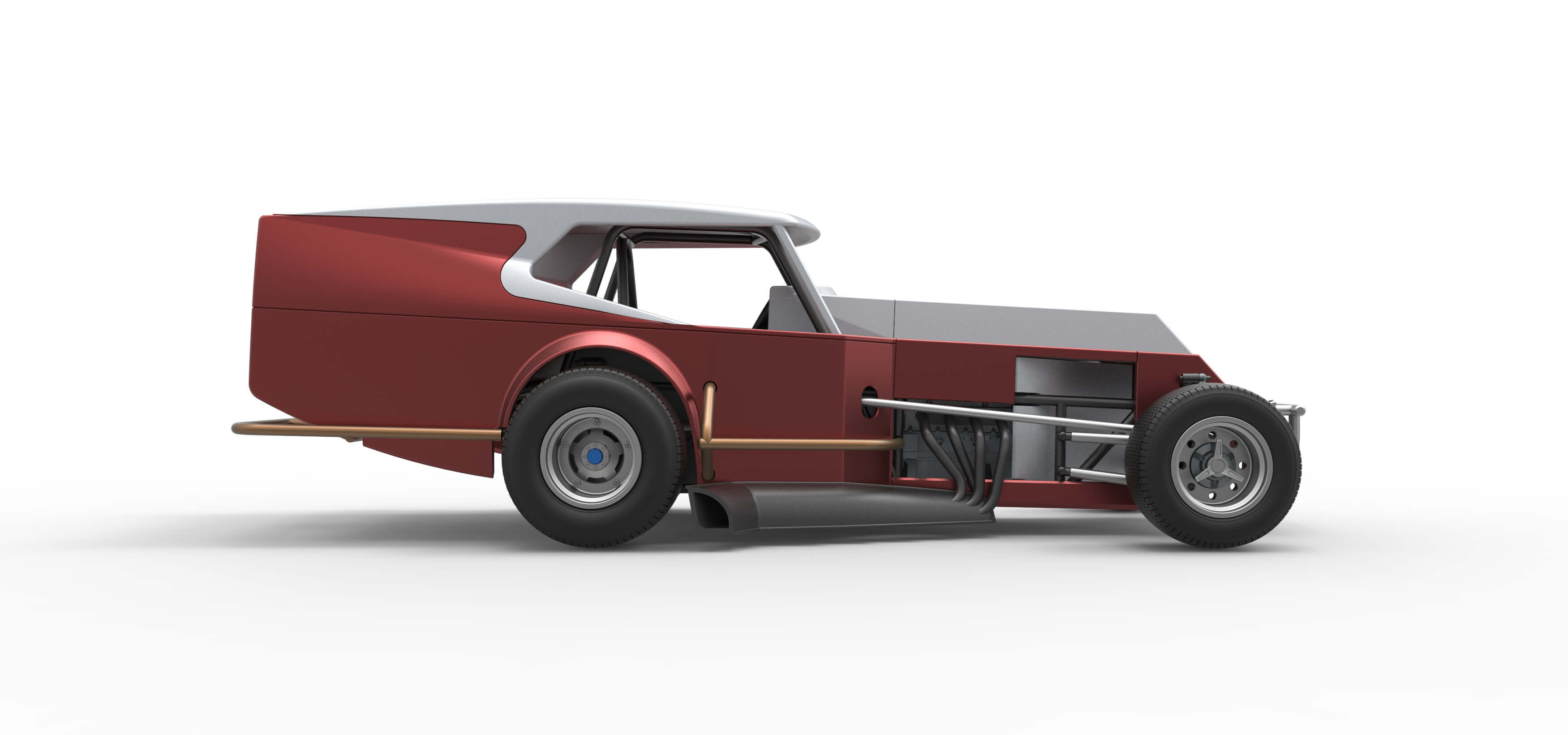 Vintage Dirt Modified Stock Car Version 5 Scale 1:25 3D Model
