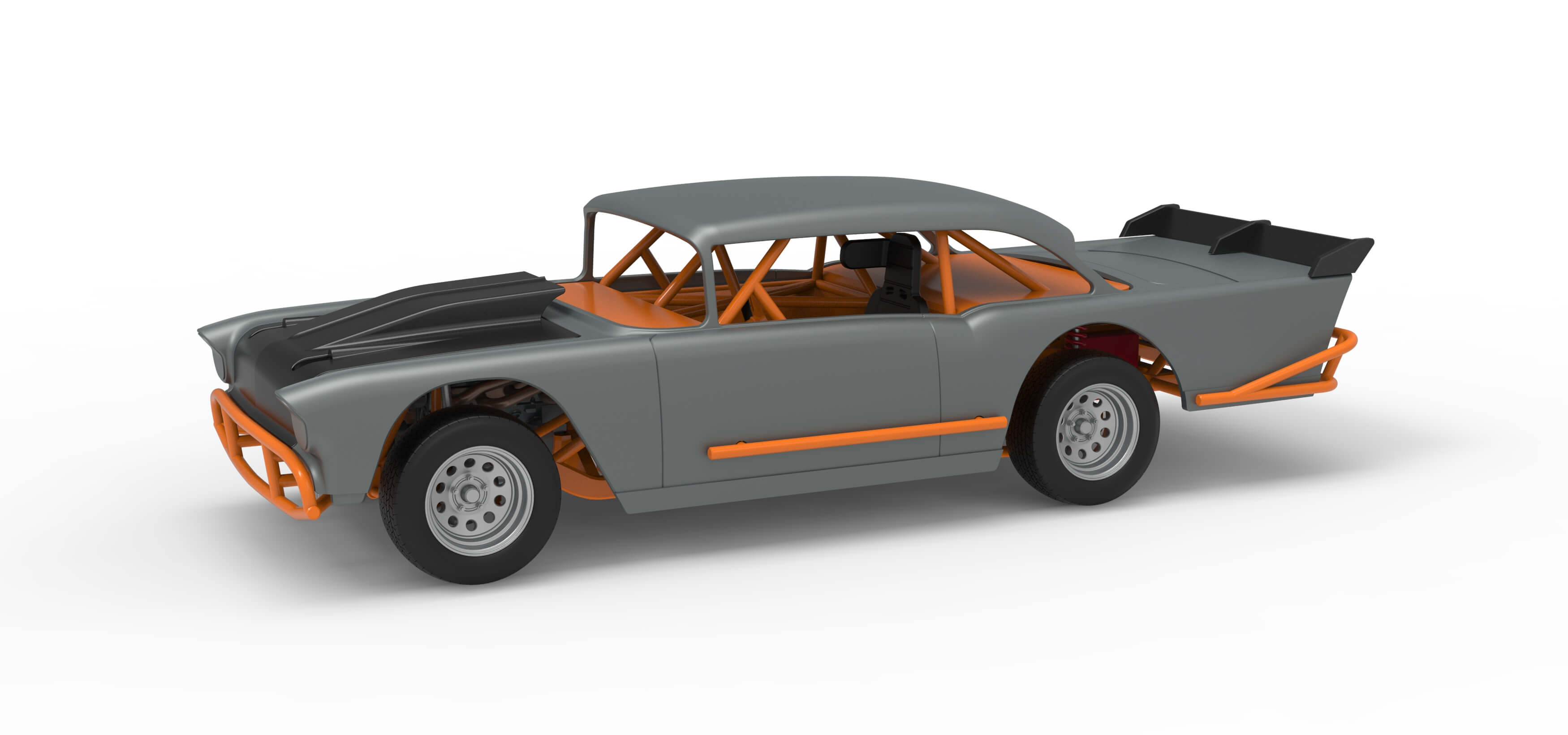 Vintage Dirt Modified Stock Car Version 9 Scale 1:25 3D Model