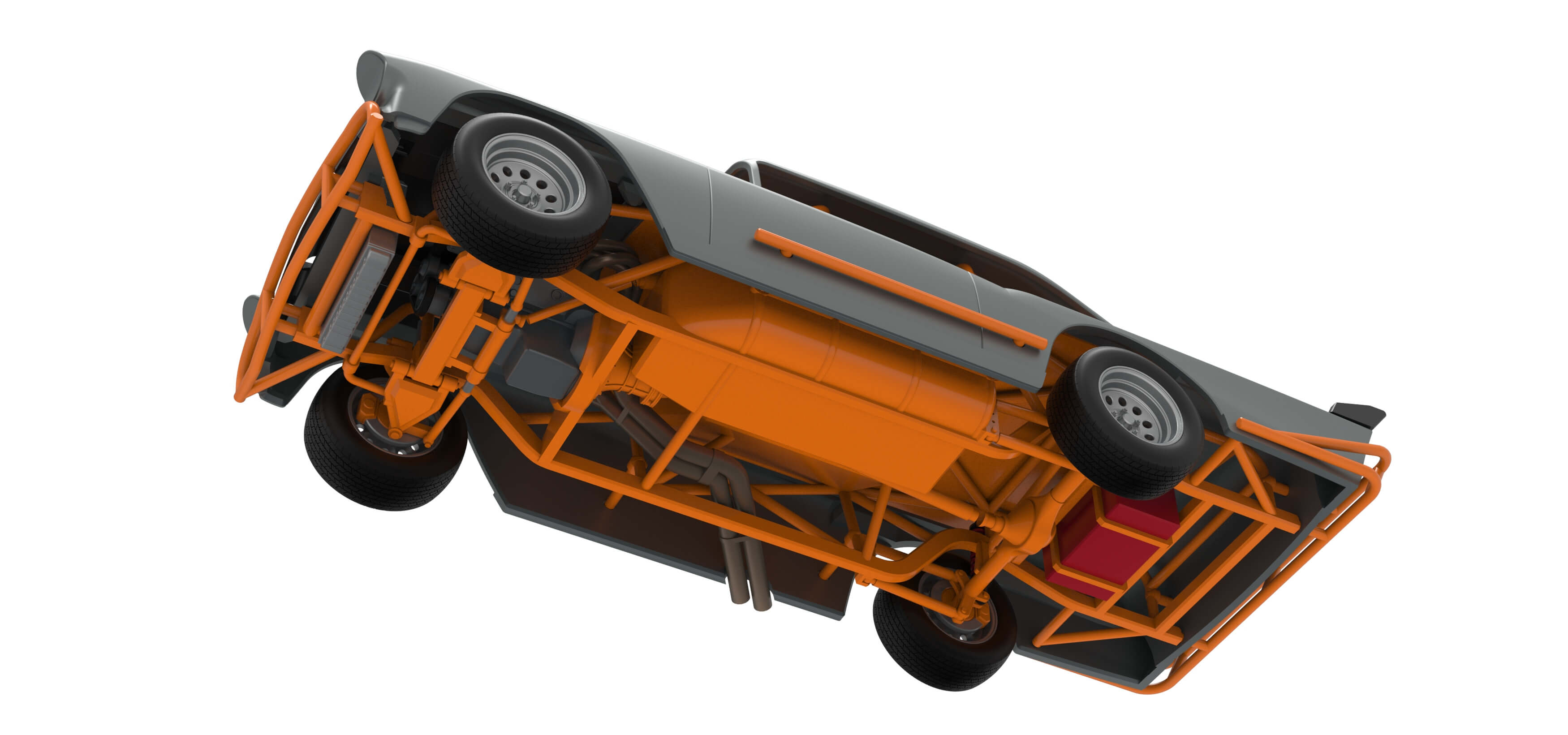 Vintage Dirt Modified Stock Car Version 9 Scale 1:25 3D Model