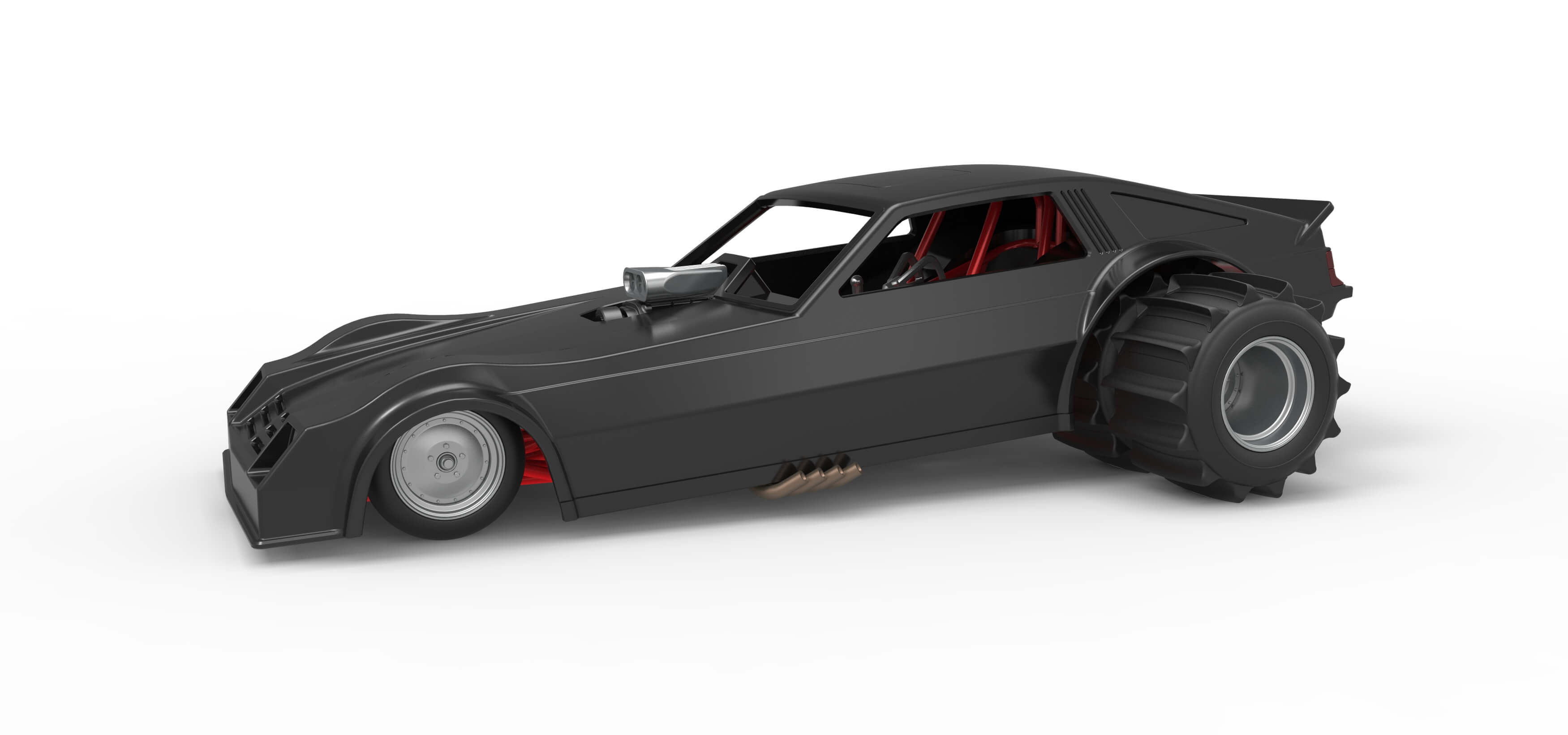Vintage Funny Car for Sand Drag Racing Scale 1:25 3D Model