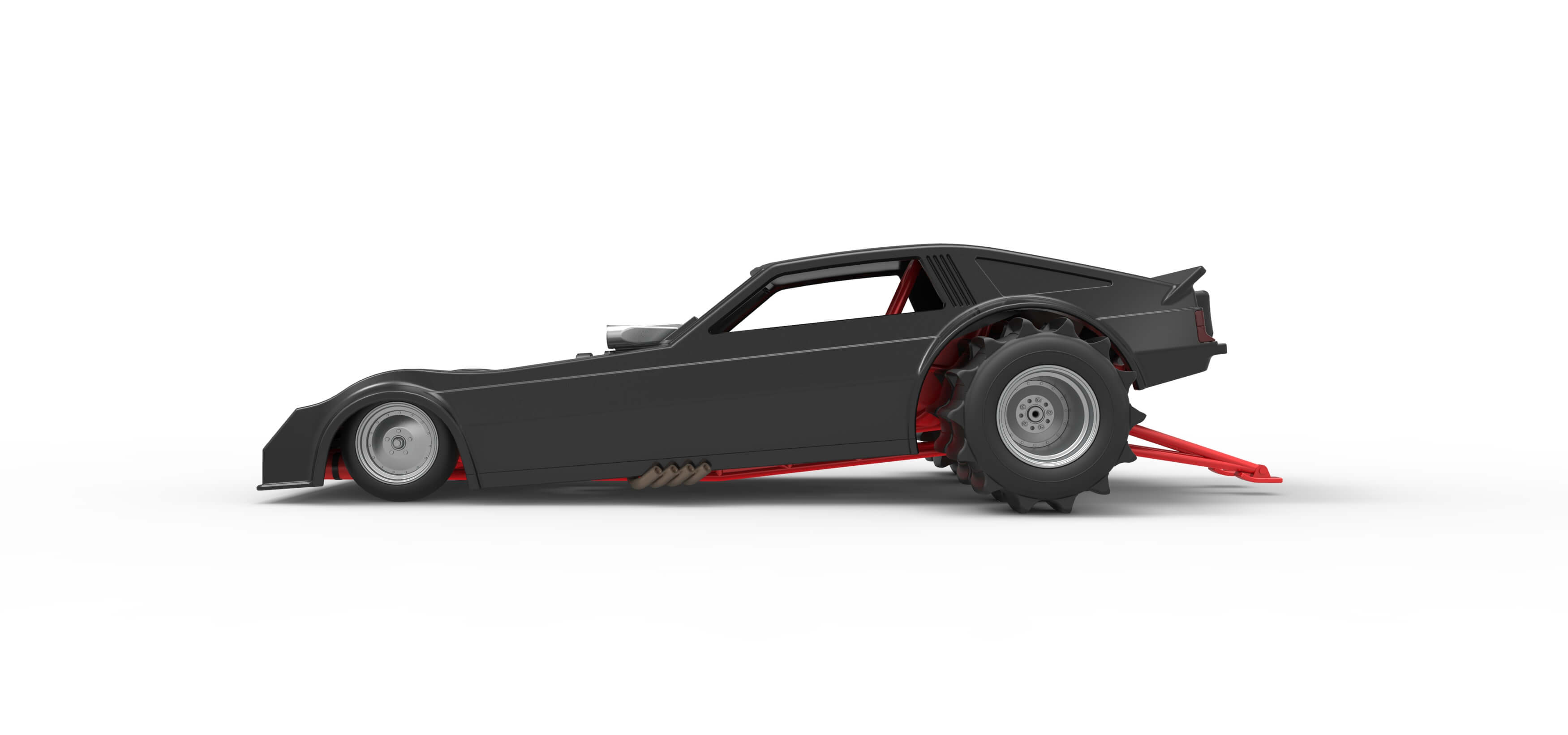 Vintage Funny Car for Sand Drag Racing Scale 1:25 3D Model