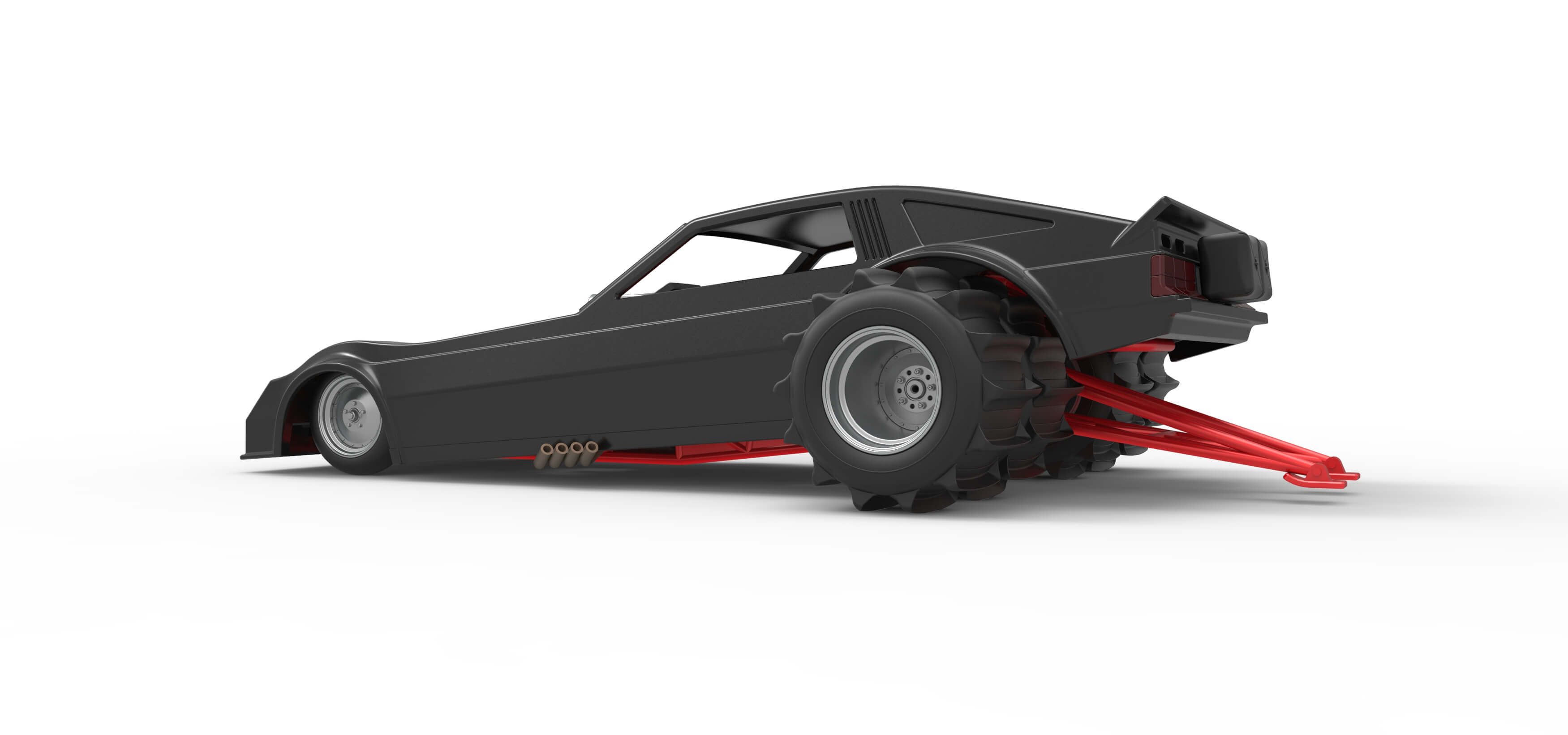 Vintage Funny Car for Sand Drag Racing Scale 1:25 3D Model