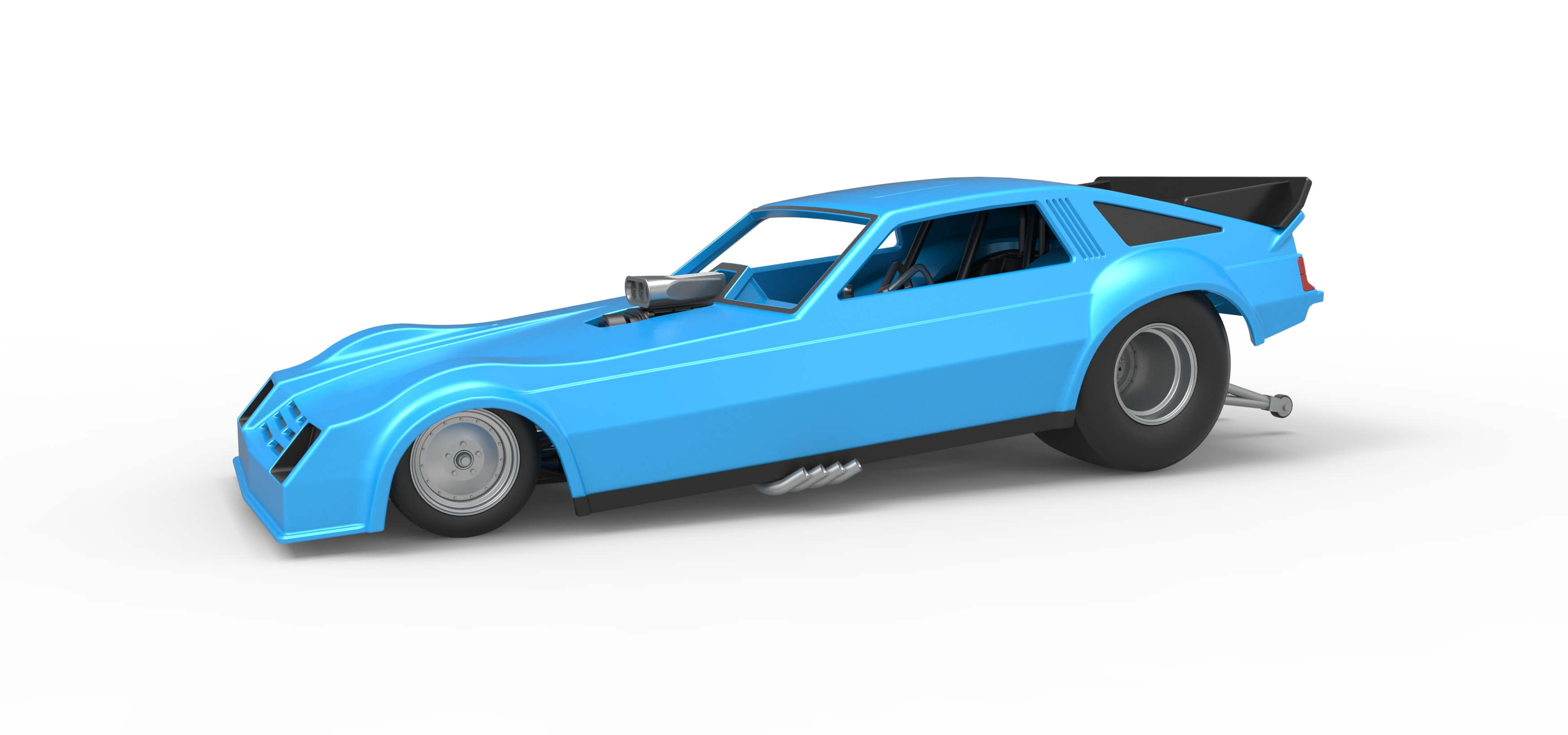 Vintage Funny Car Scale 1:25 3D Model