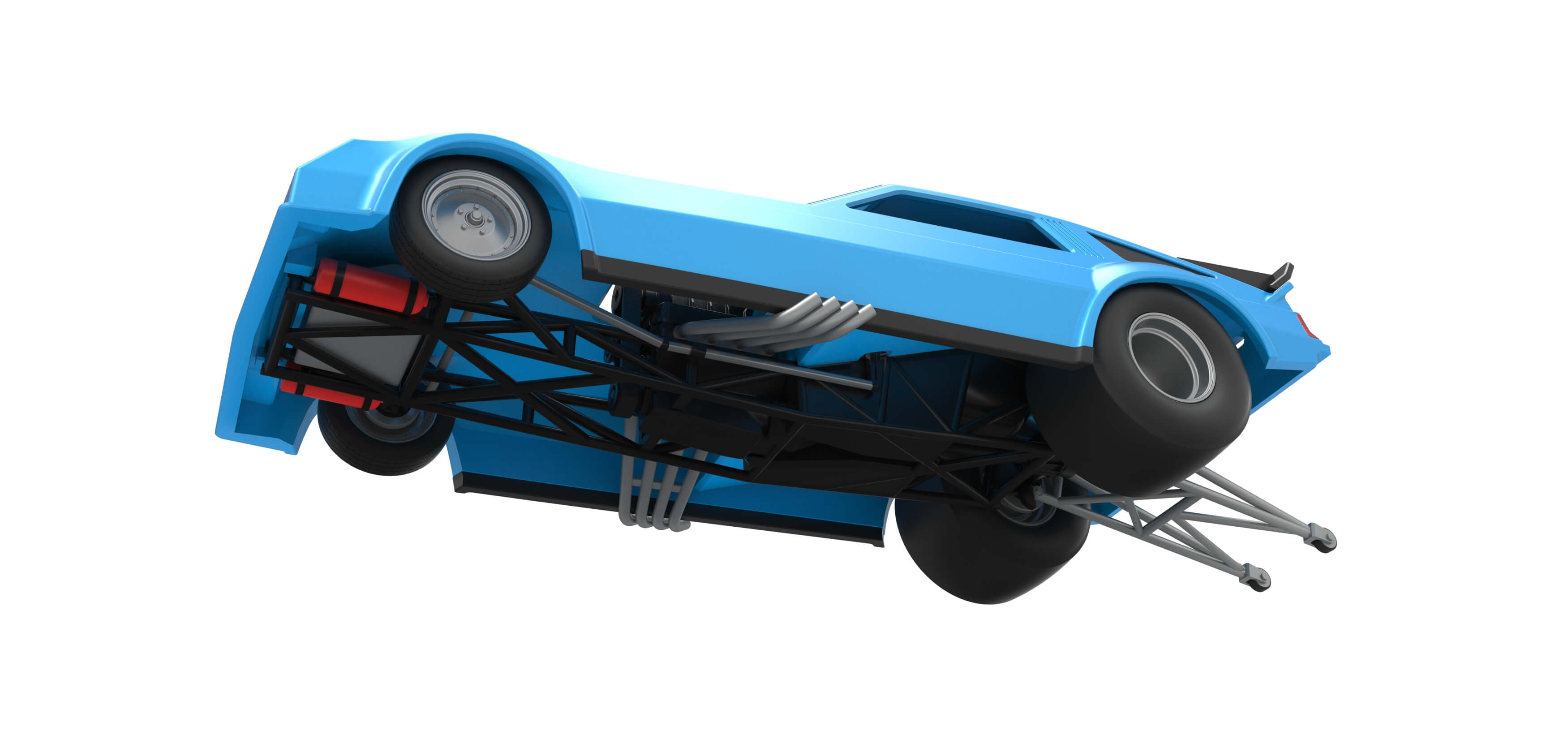 Vintage Funny Car Scale 1:25 3D Model