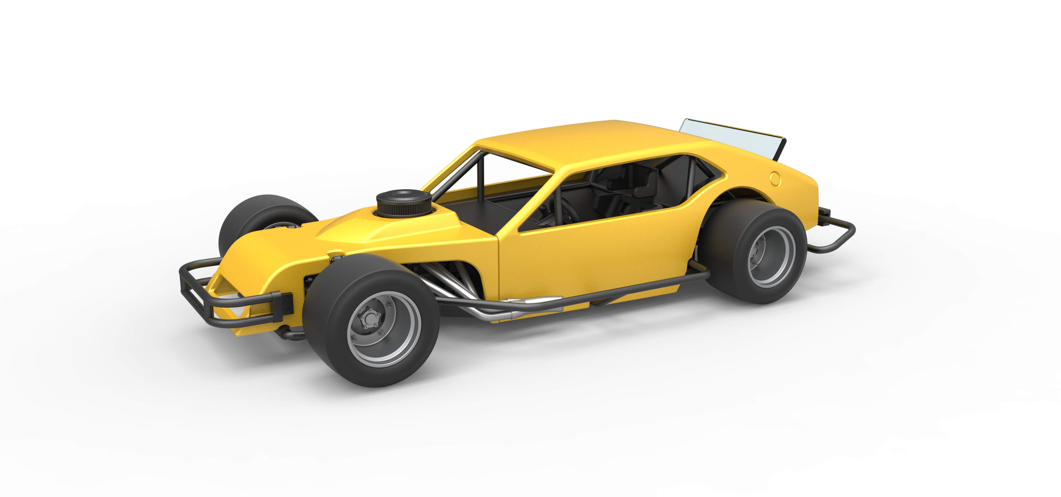 Vintage Modified Stock Car 1:25 3D Model