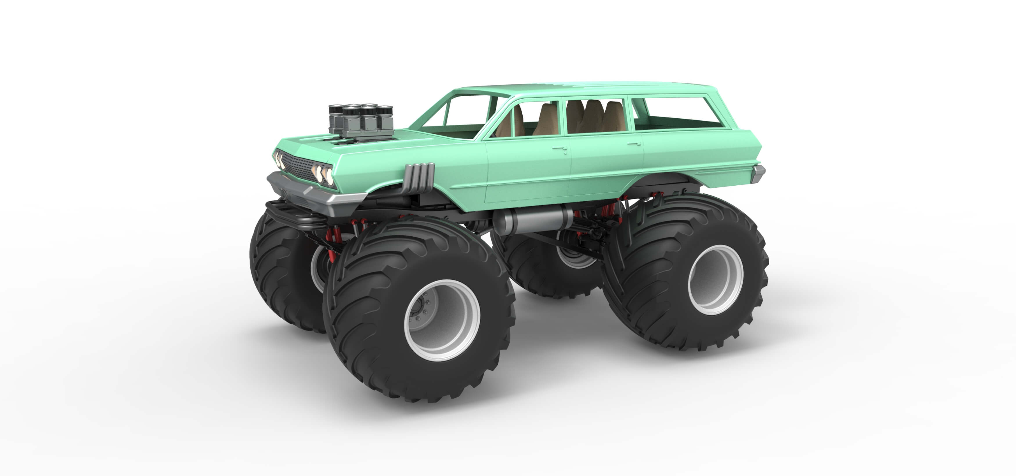 Vintage Monster Truck 1:25 3D Model