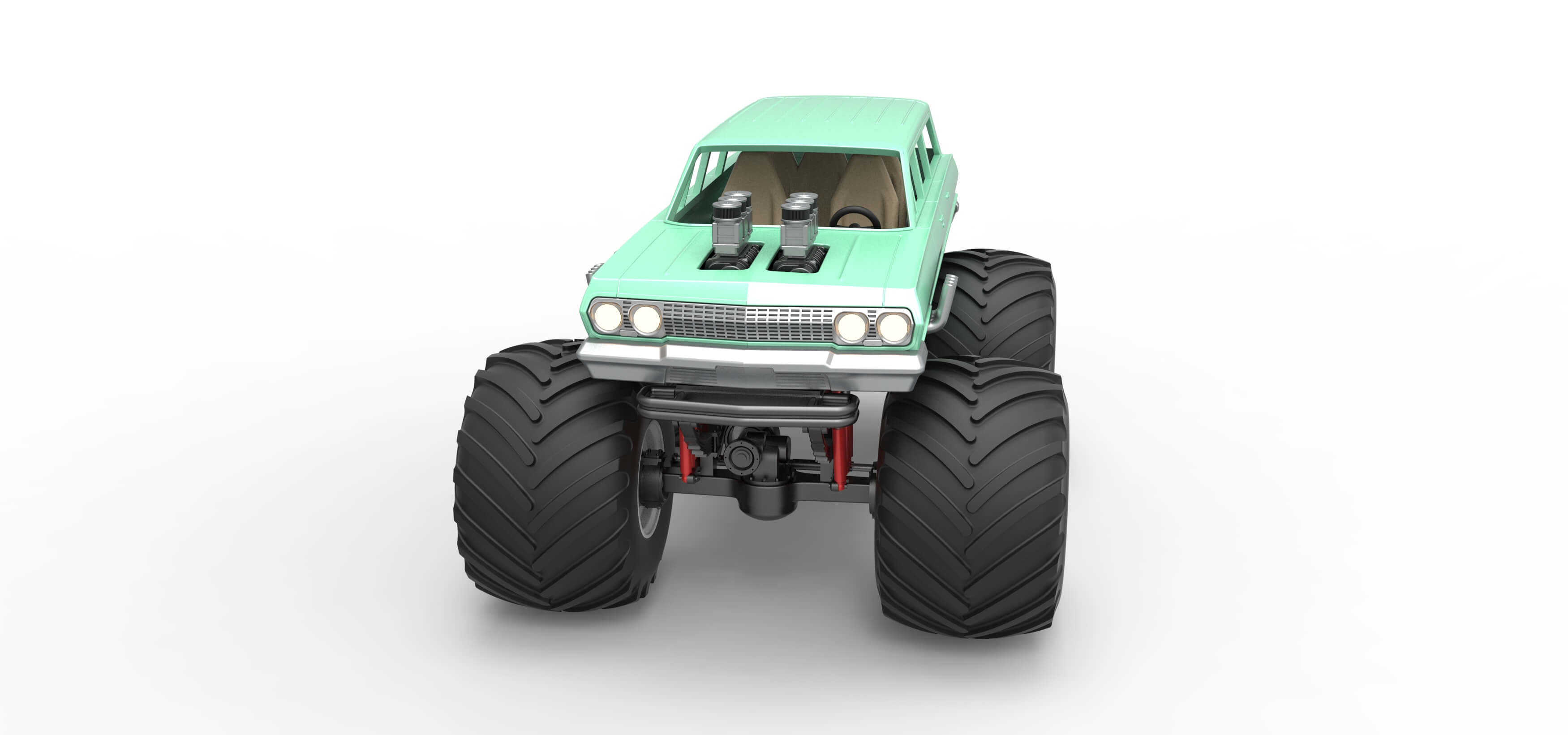 Vintage Monster Truck 1:25 3D Model