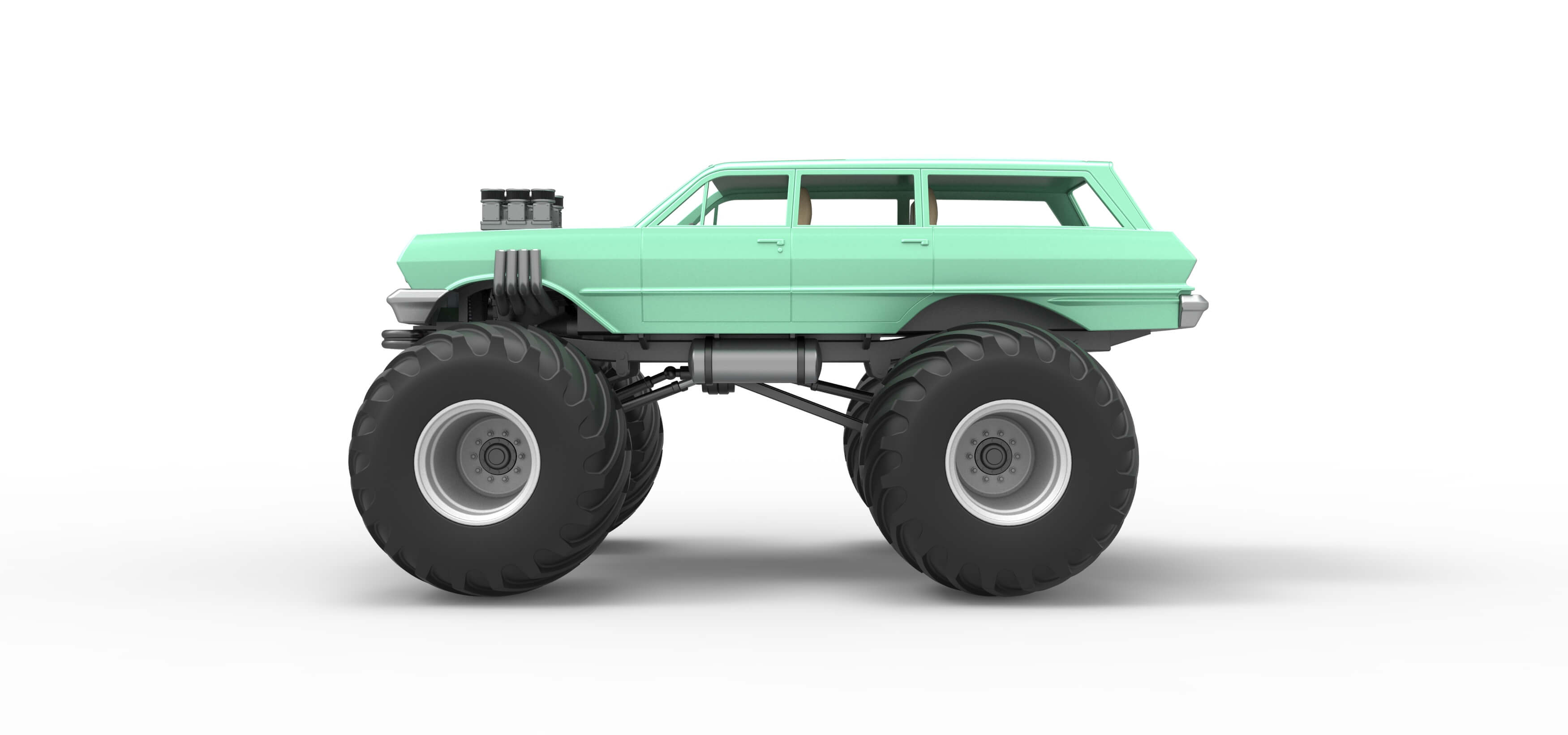 Vintage Monster Truck 1:25 3D Model