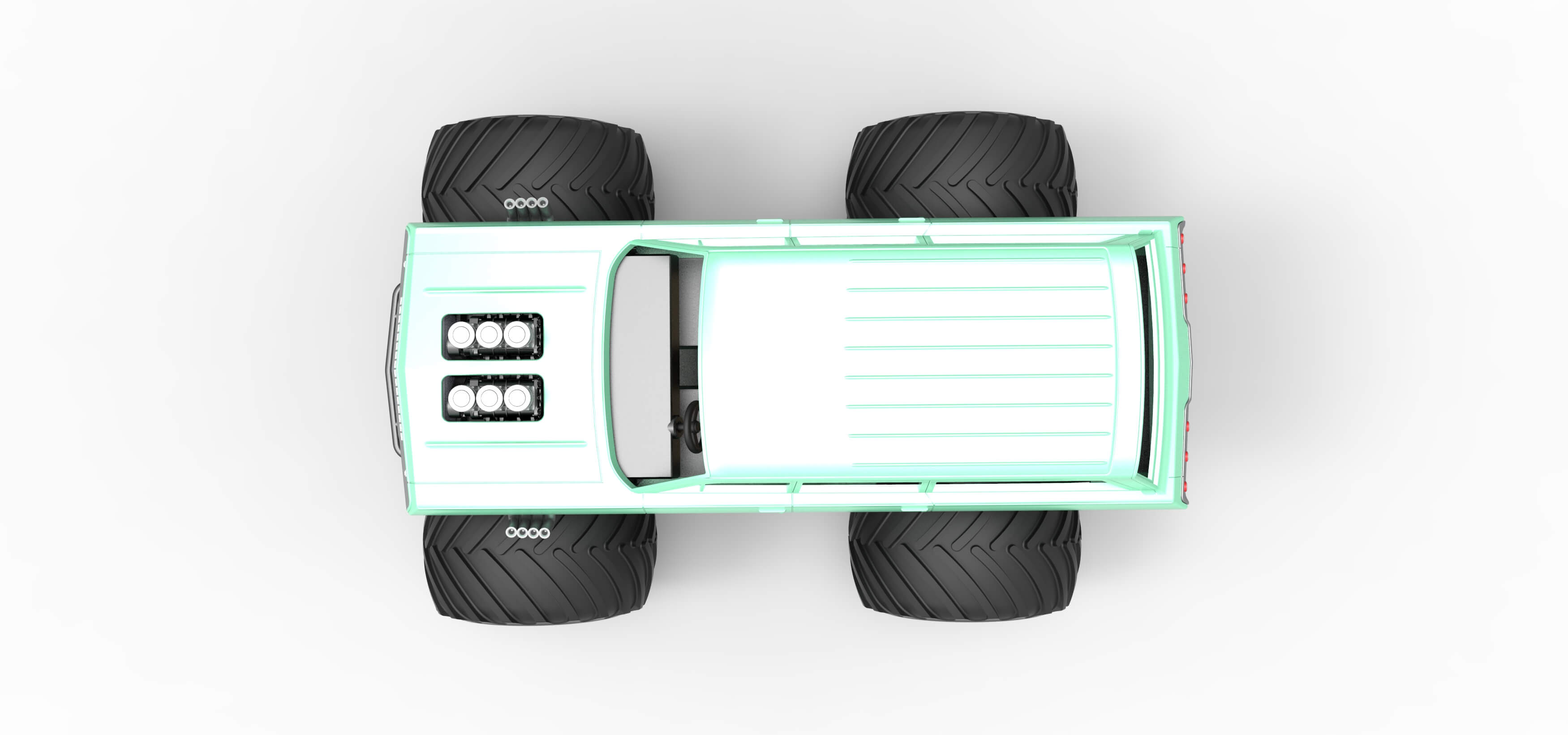 Vintage Monster Truck 1:25 3D Model