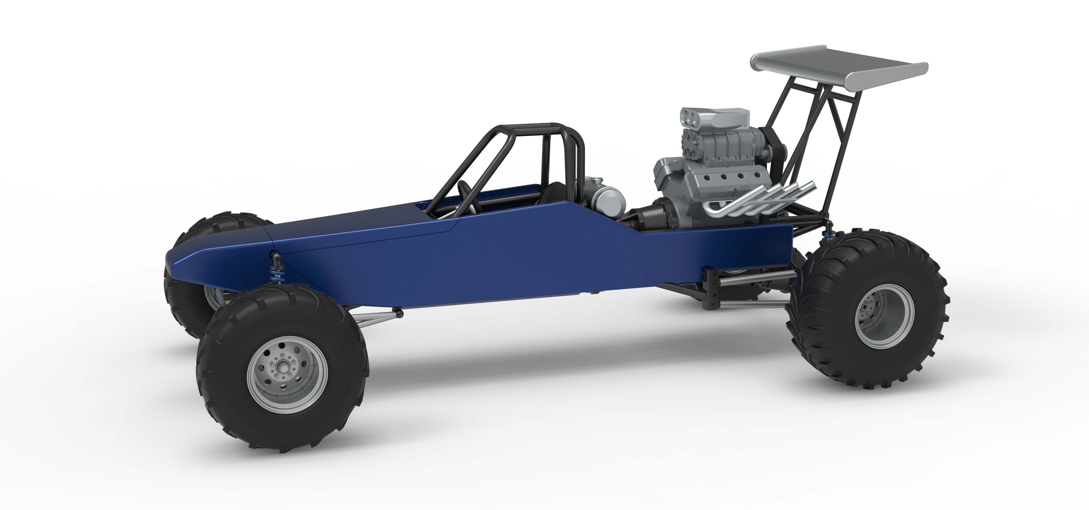 Vintage Mud Dragster Scale 1:25 3D Model