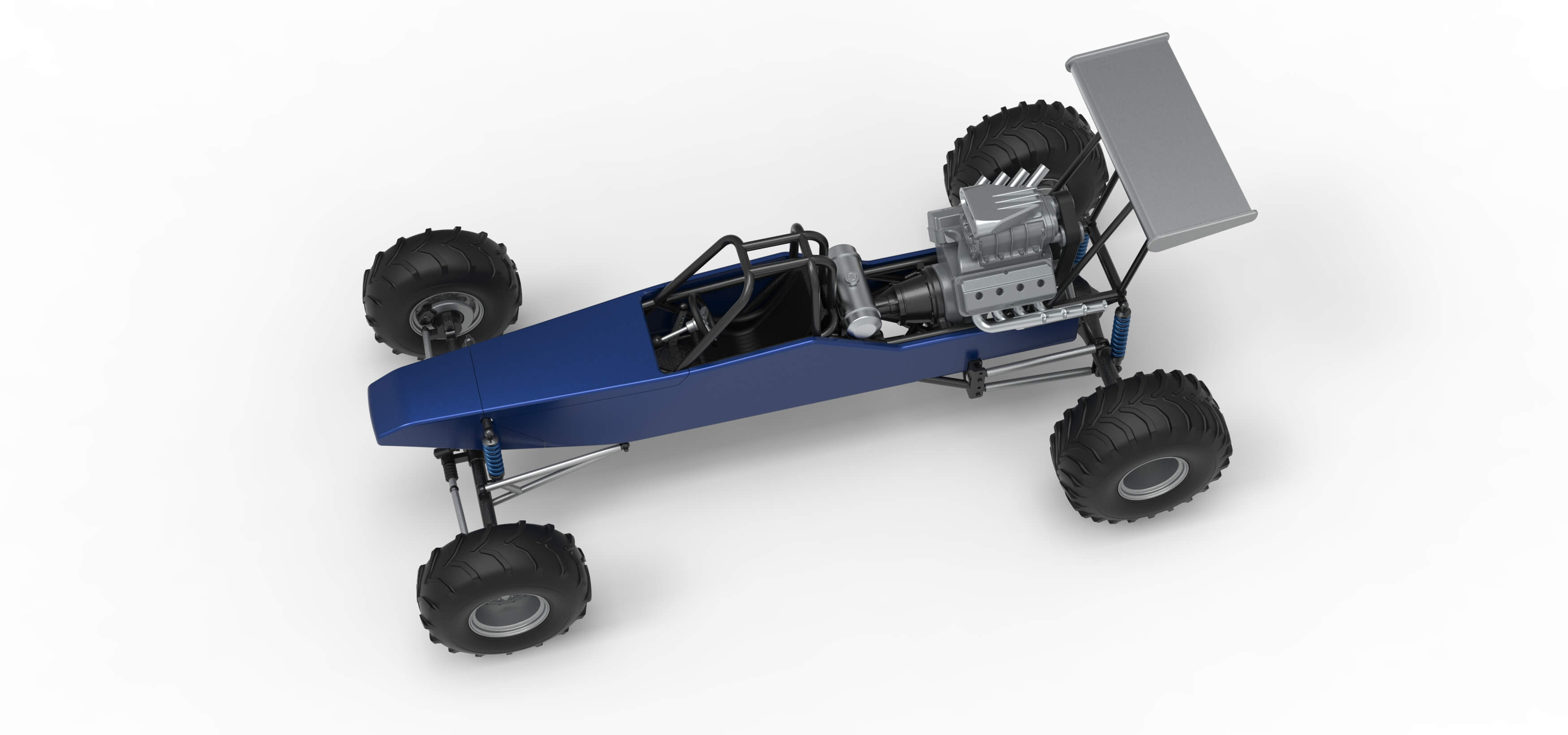 Vintage Mud Dragster Scale 1:25 3D Model