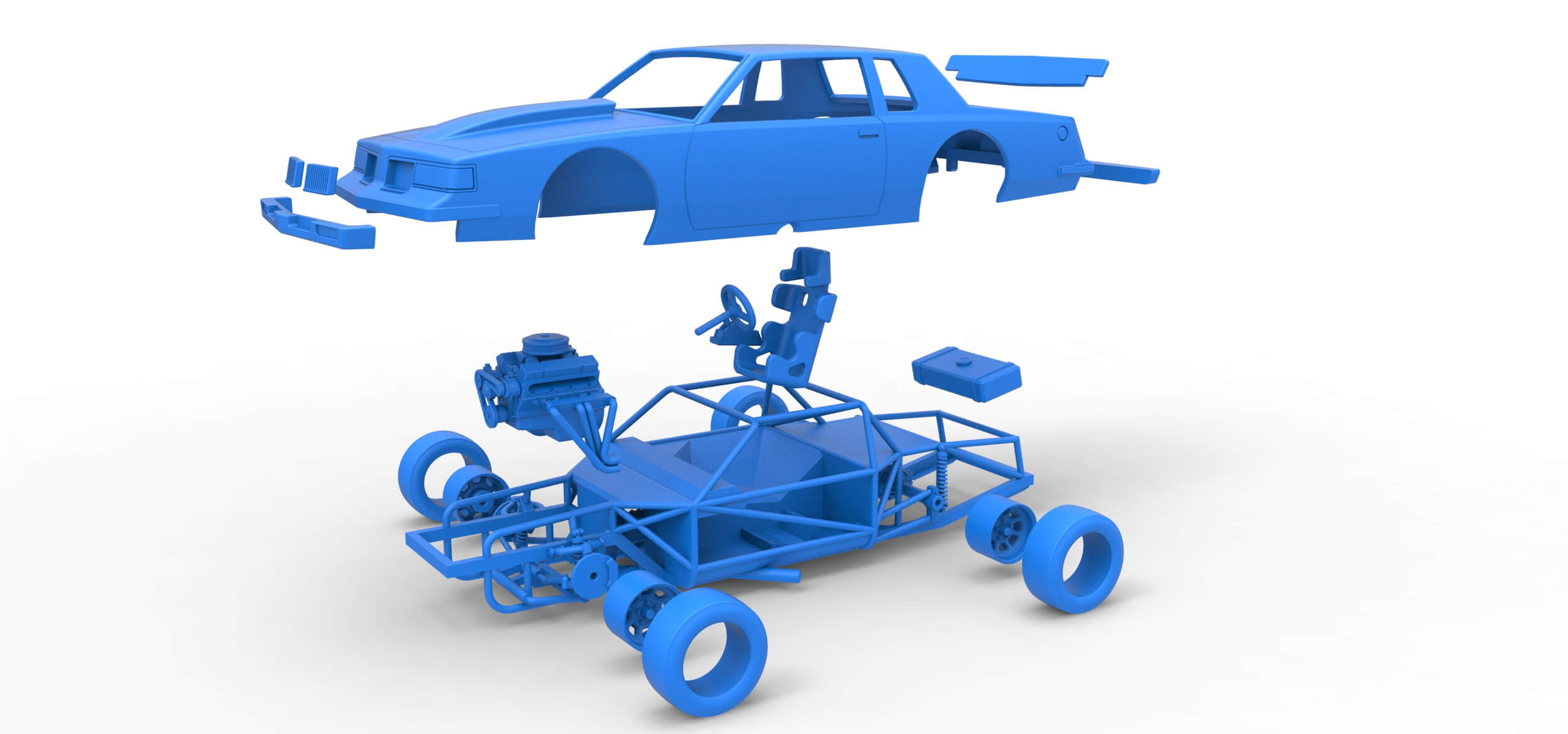 Cutlass Street Stock Race Car 1:25 3D Model