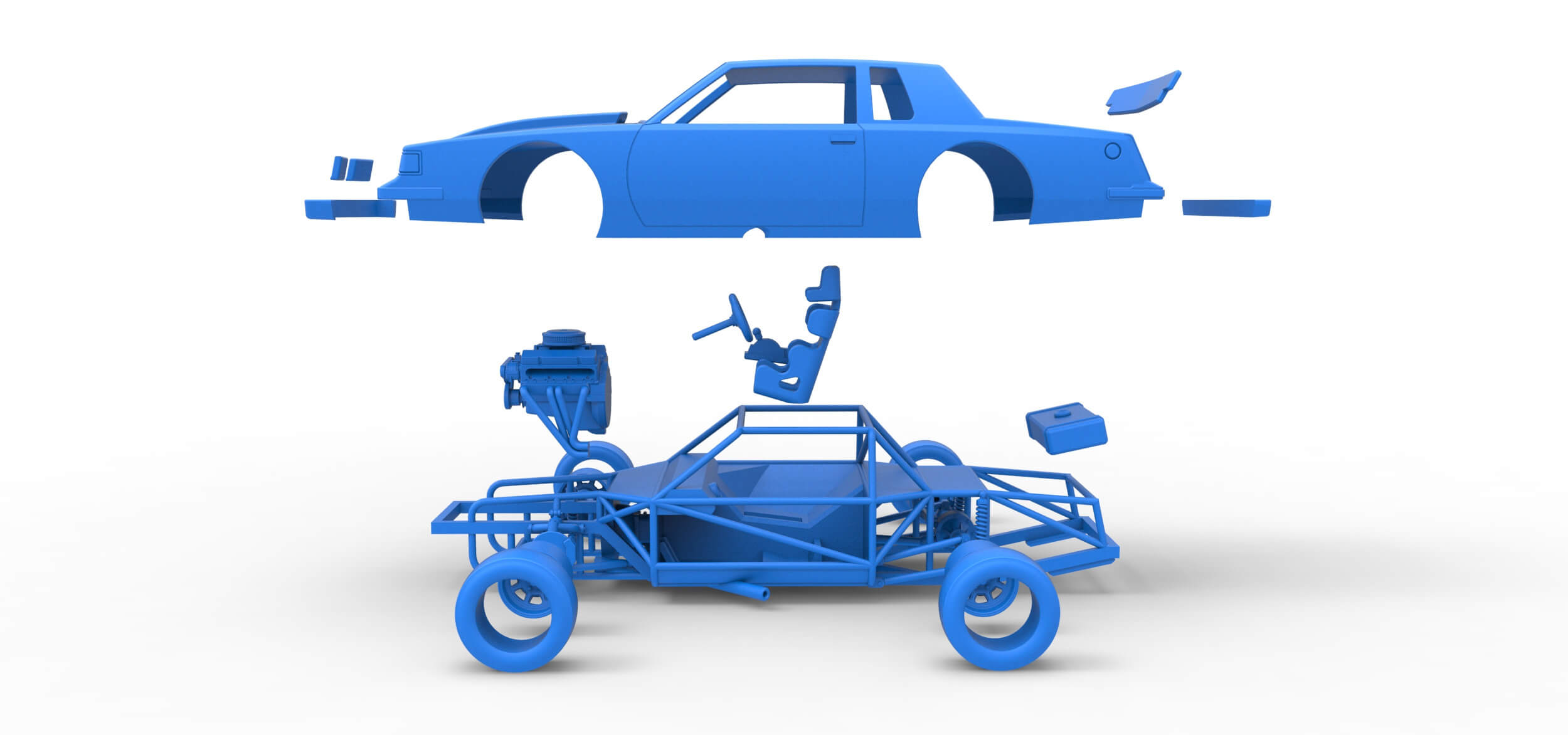 Cutlass Street Stock Race Car 1:25 3D Model