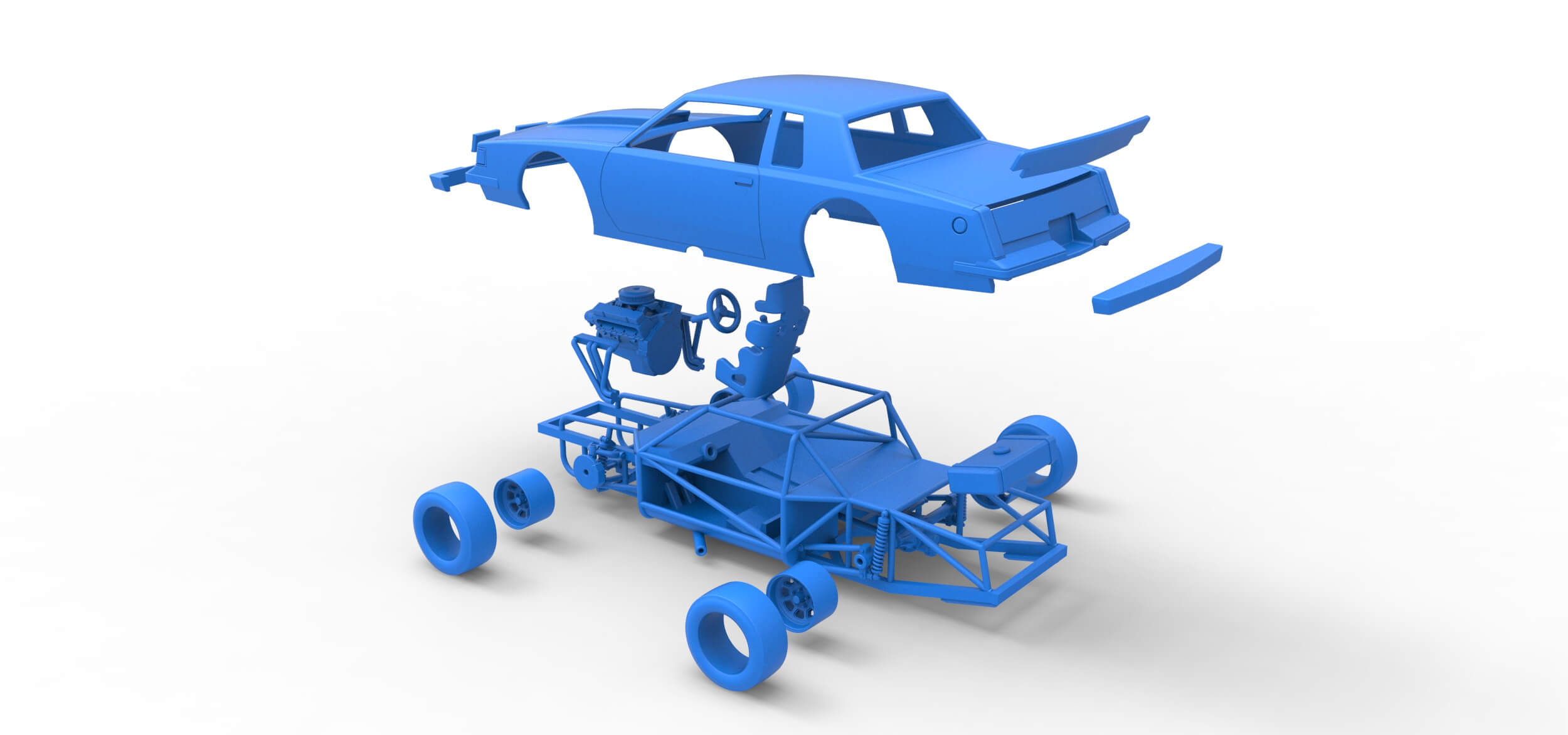 Cutlass Street Stock Race Car 1:25 3D Model
