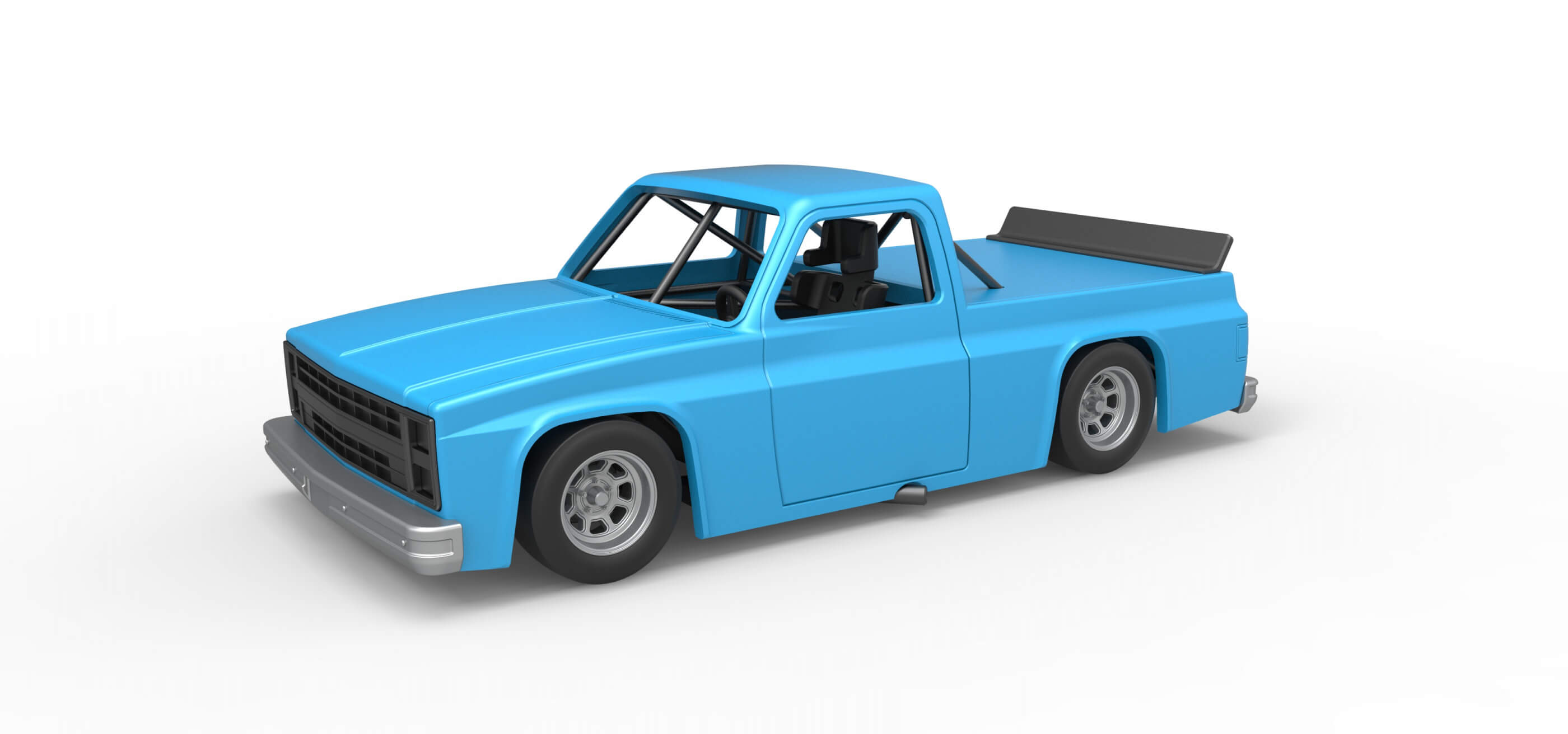 Vintage Nascar Race Truck 1:25 3D Model