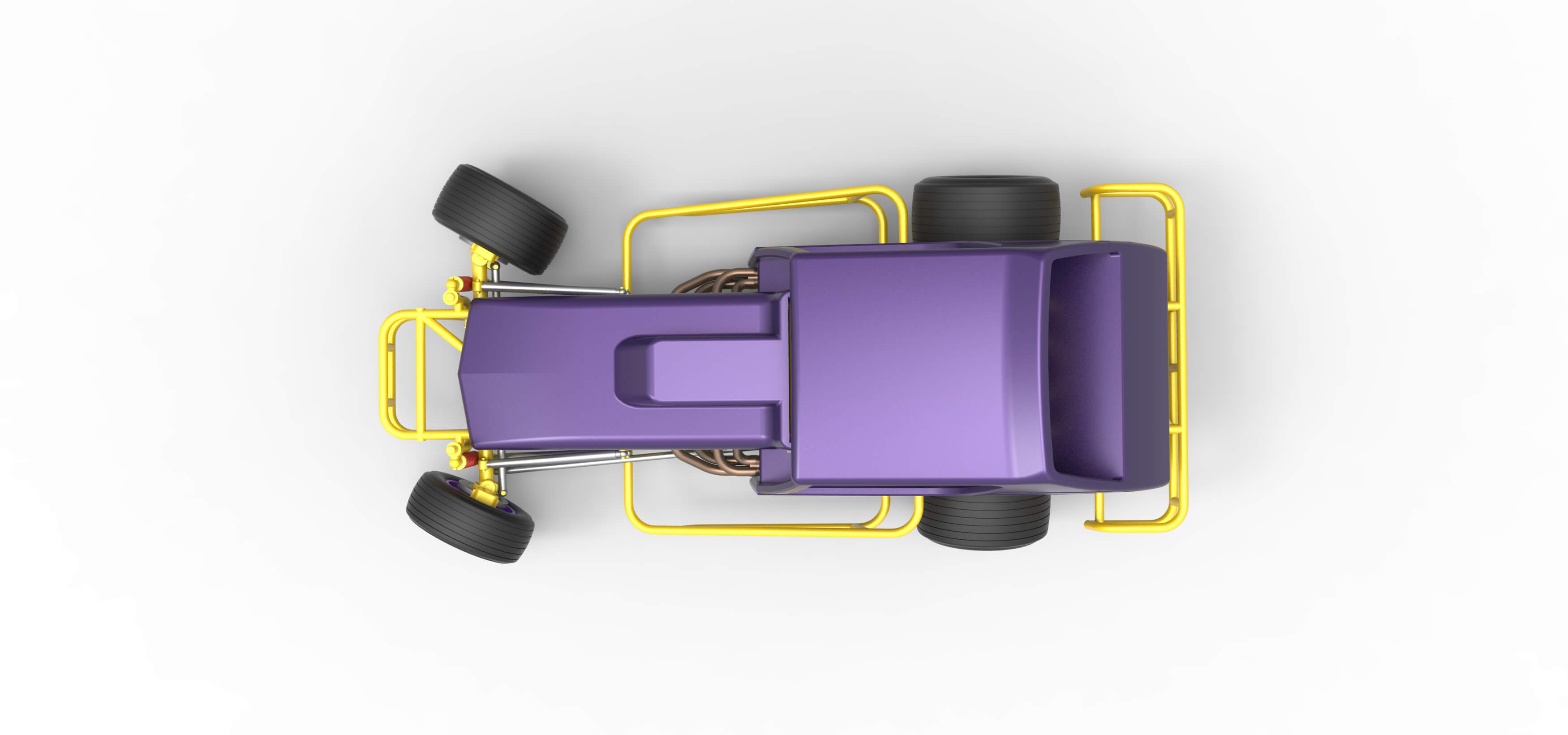Vintage NE Dirt Modified Stock Car While Turning 1:25 3D Model