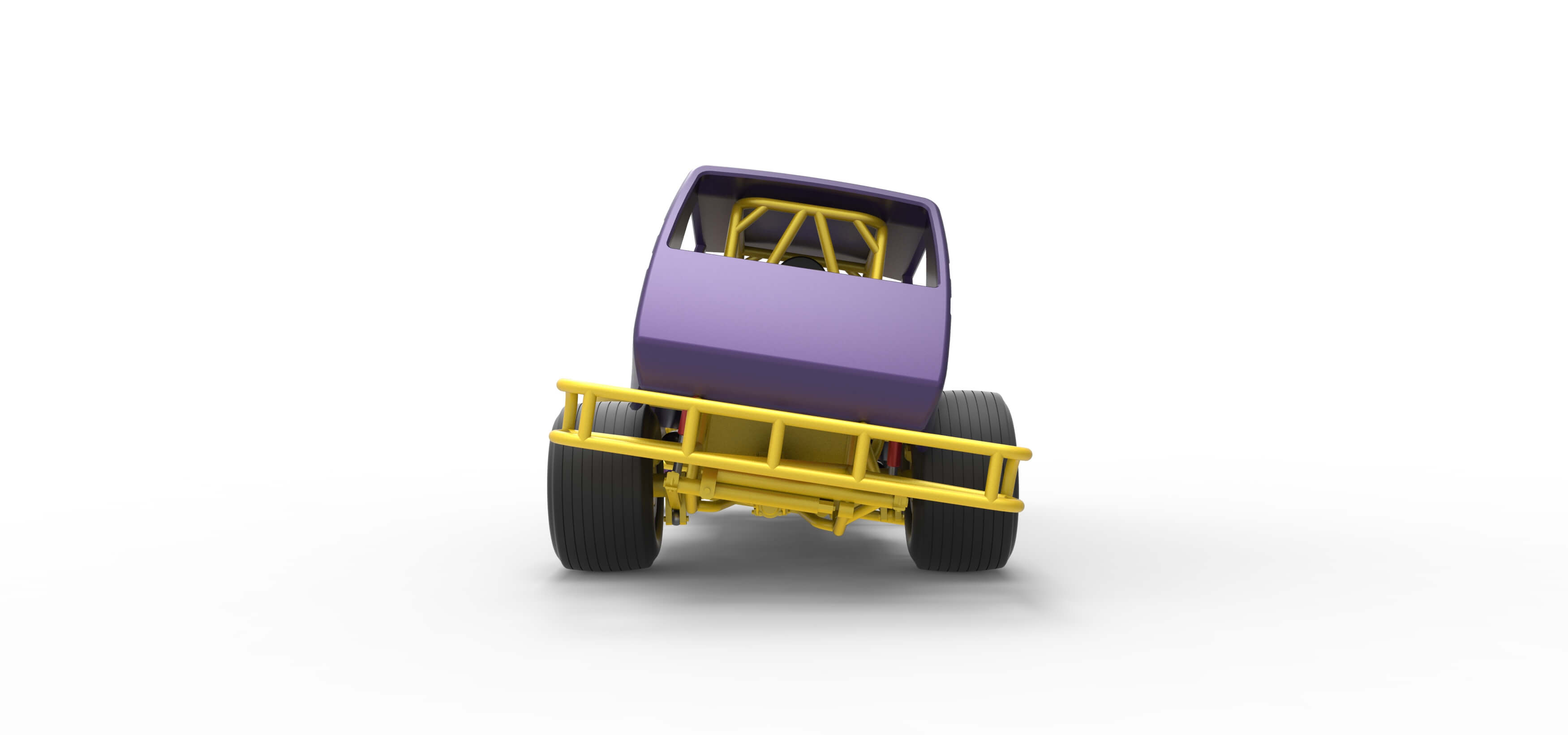 Vintage NE Dirt Modified Stock Car While Turning 1:25 3D Model