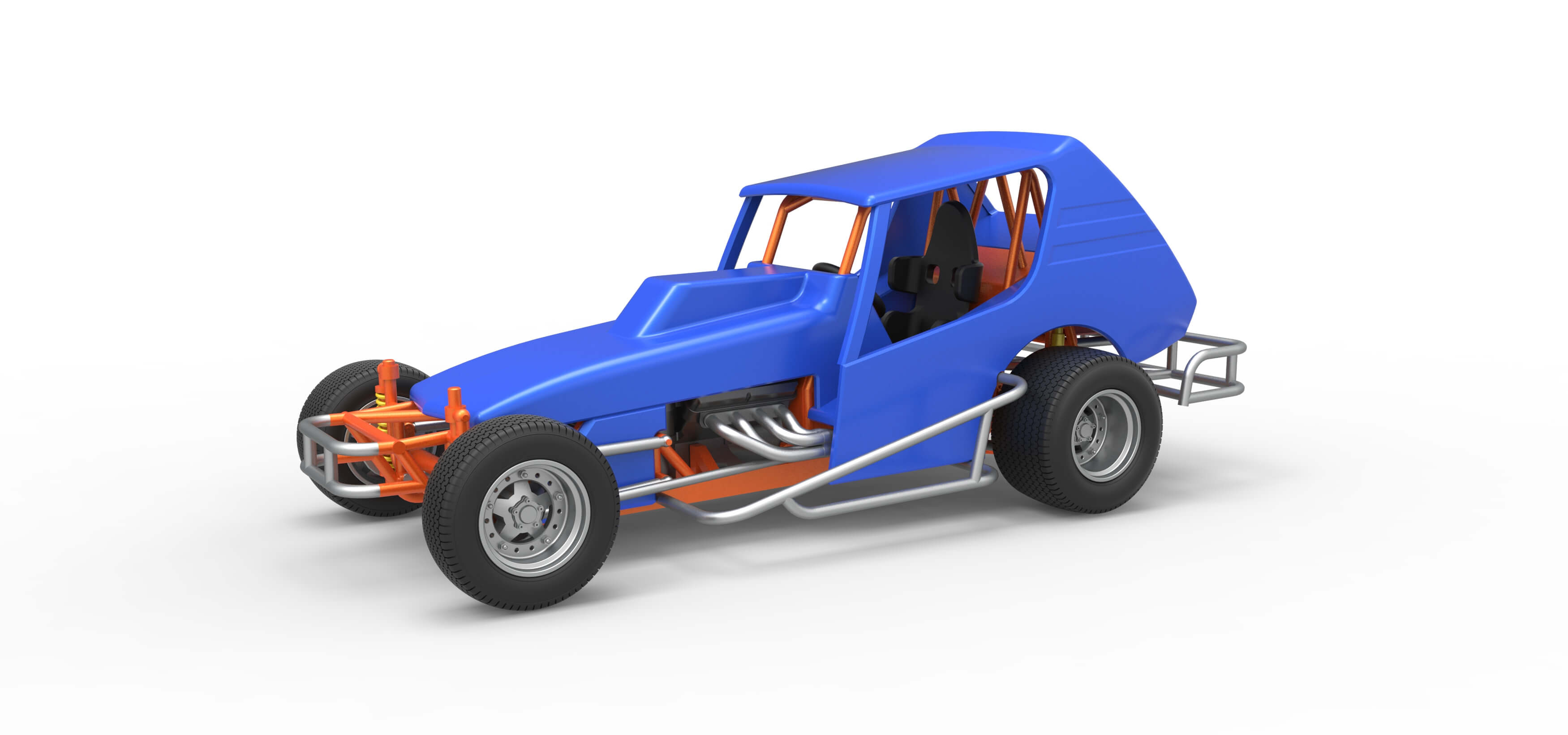 Vintage Northeast Dirt Modified Stock Car 1:25 3D Model