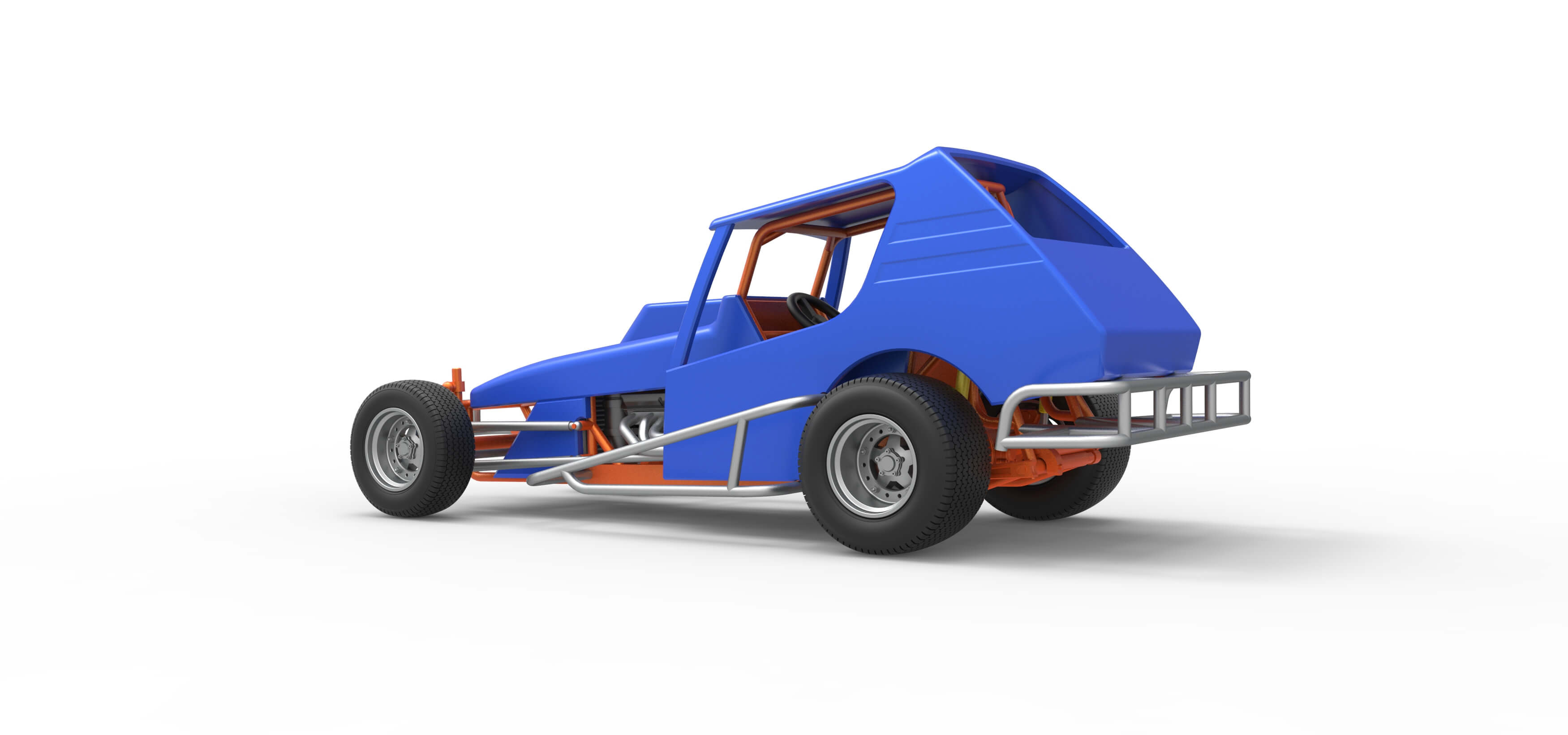 Vintage Northeast Dirt Modified Stock Car 1:25 3D Model