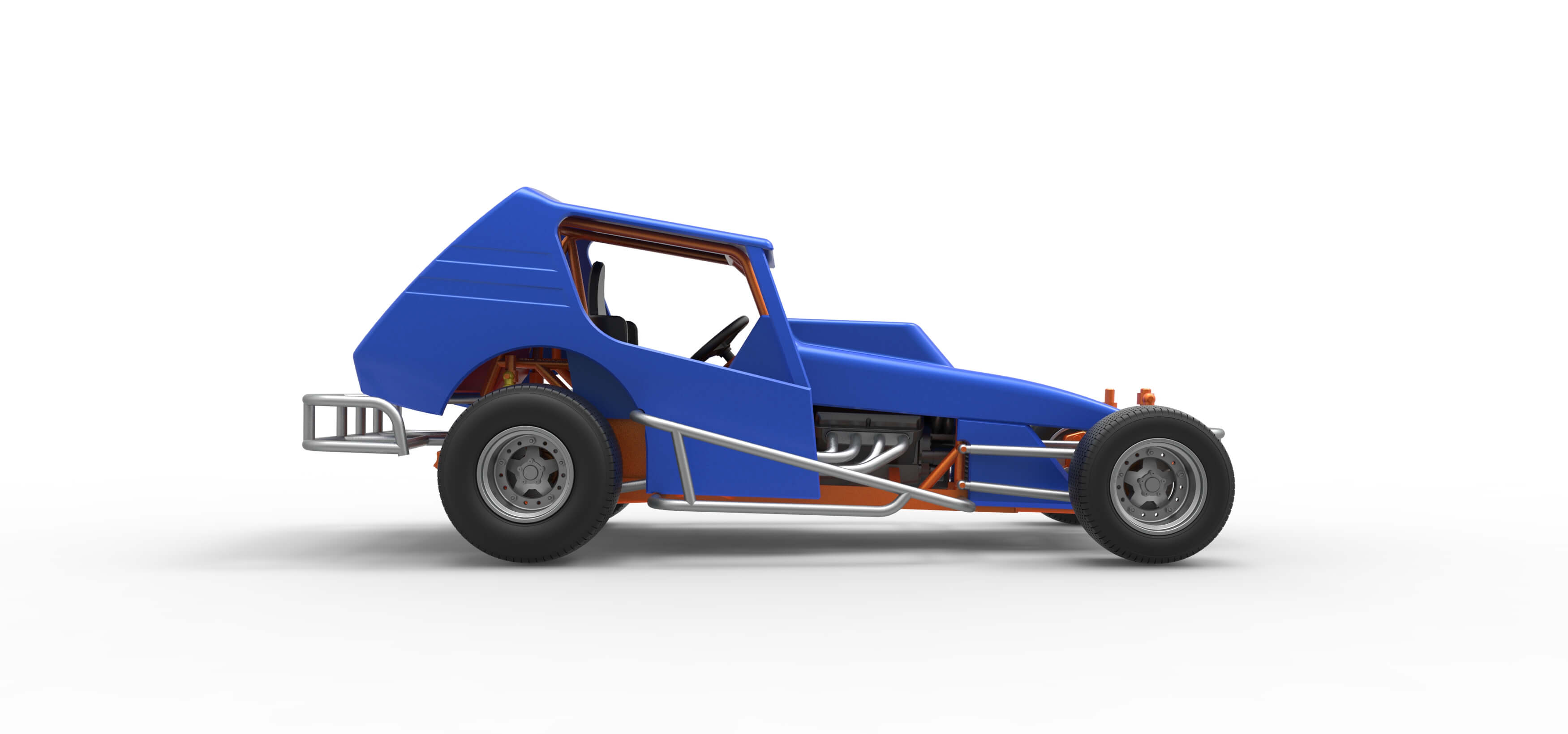 Vintage Northeast Dirt Modified Stock Car 1:25 3D Model