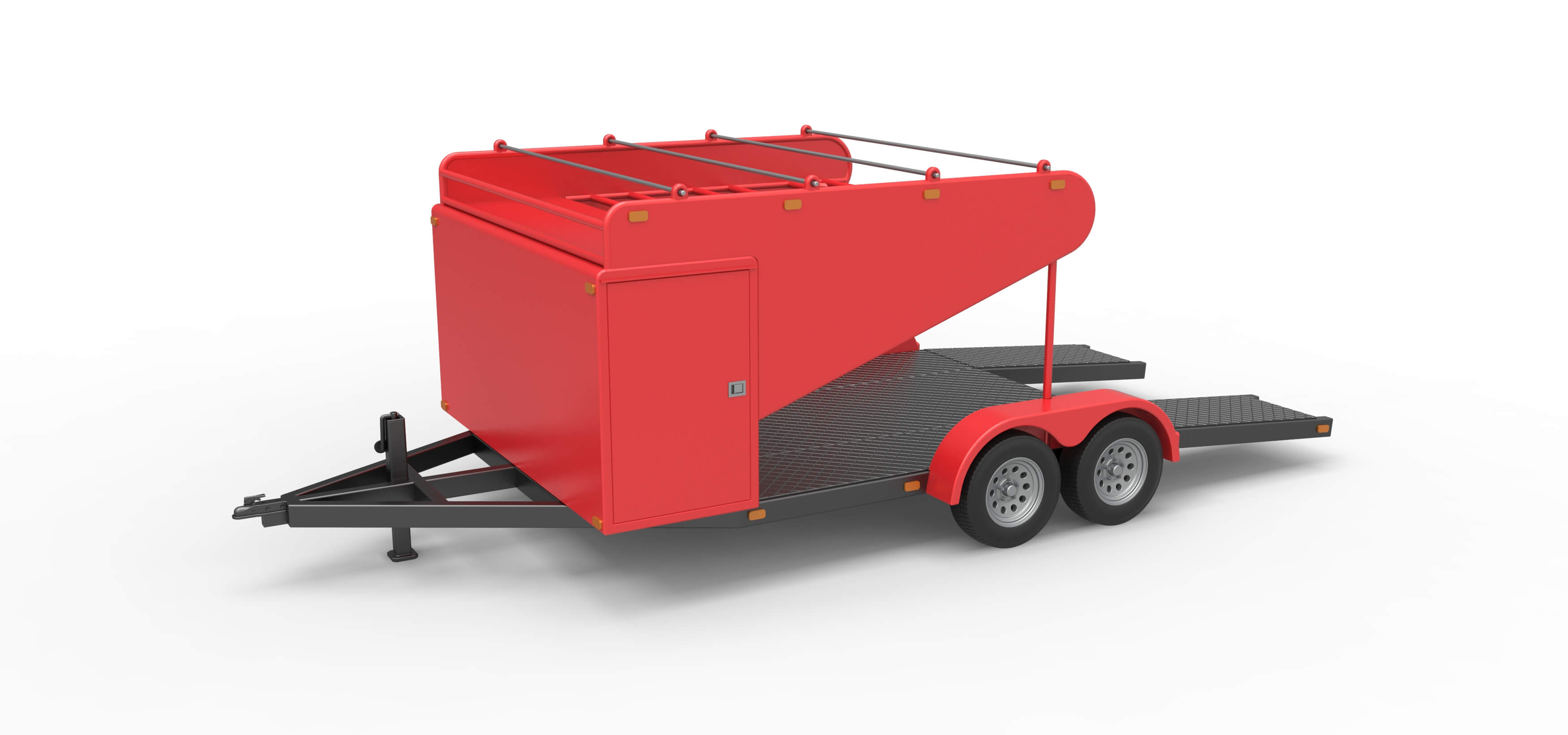 Vintage Open Trailer for Race Car 1:25 3D Model