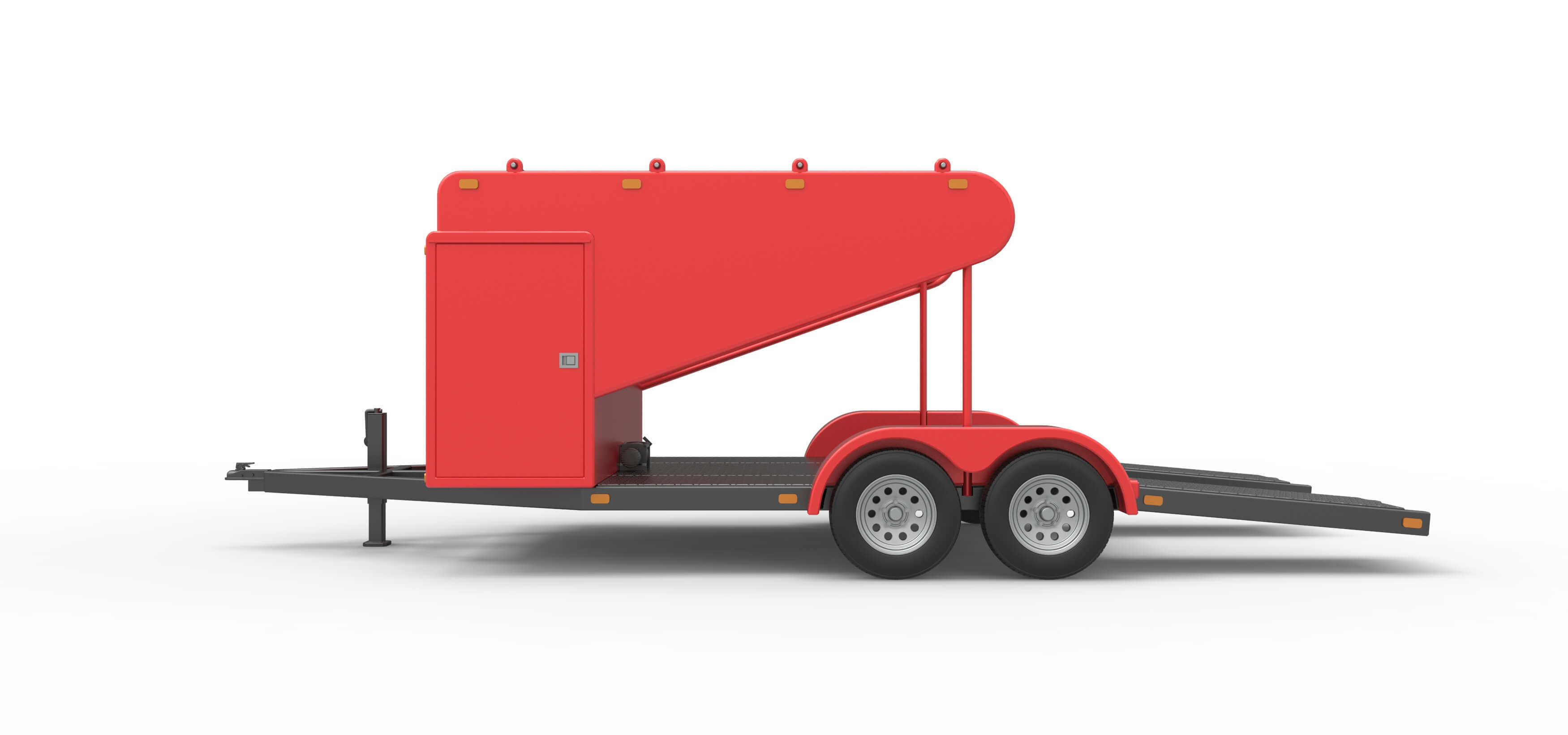 Vintage Open Trailer for Race Car 1:25 3D Model