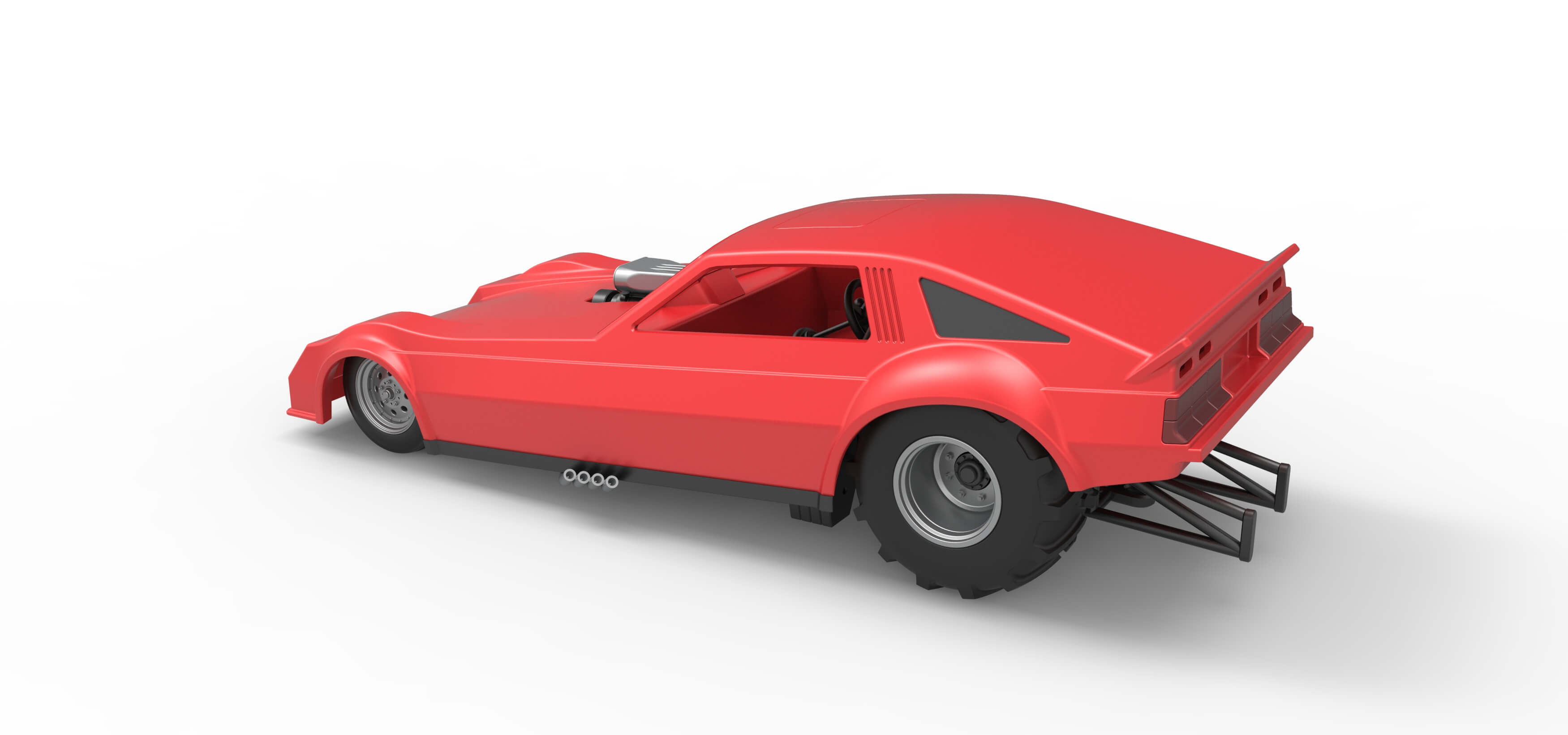Vintage Pulling Funny Car Scale 1:25 3D Model