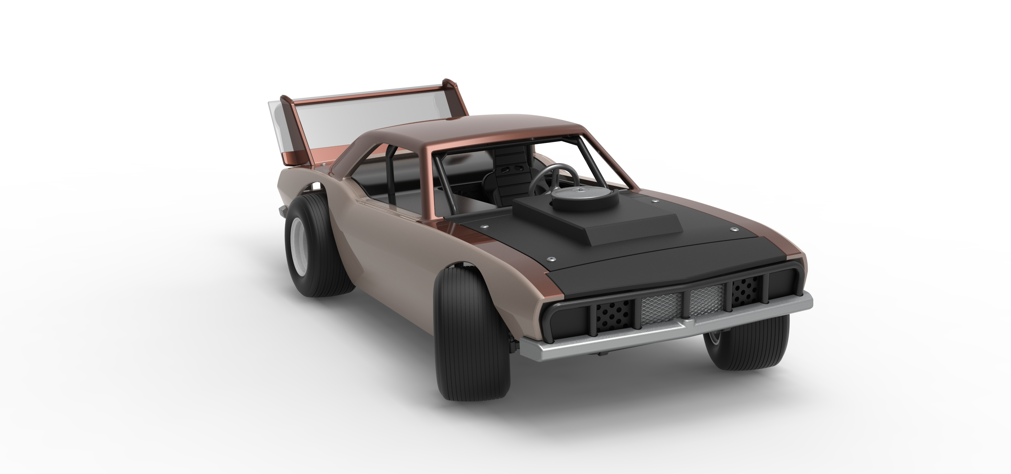 Vintage Semi-Late Model Stock Car While Turning Scale 1:25
