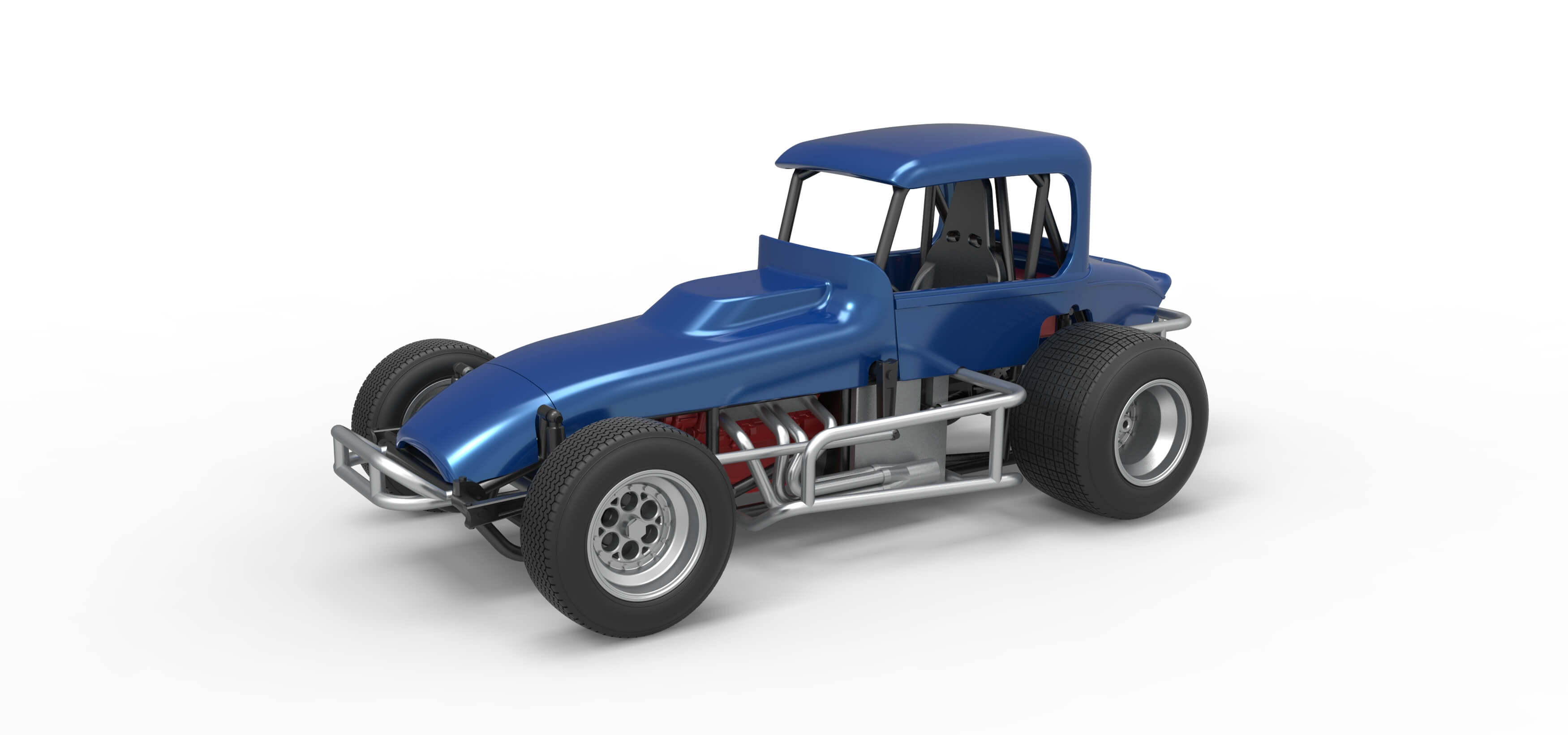 Vintage Sprint Car Version 2 Scale 1:25 3D Model