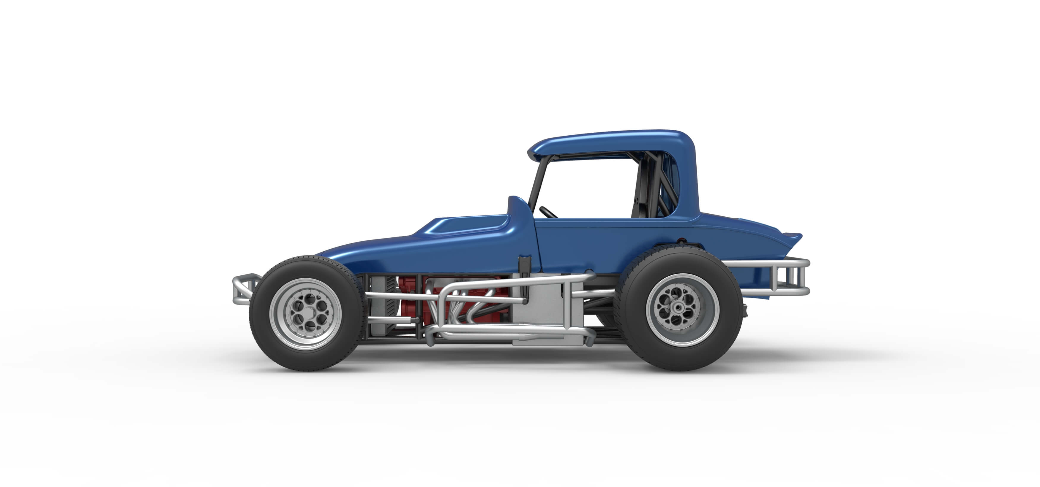 Vintage Sprint Car Version 2 Scale 1:25 3D Model