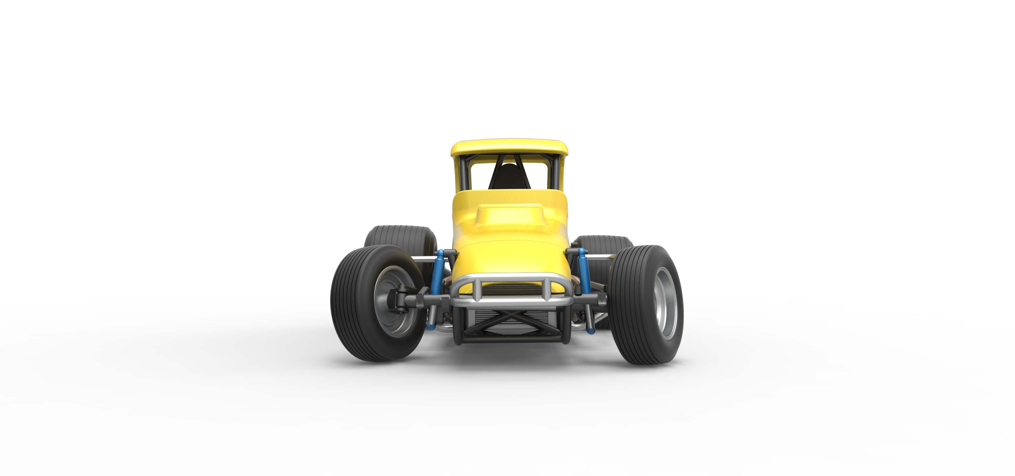 Vintage Sprint Car While Turning Version 2 Scale 1:25 3D Model