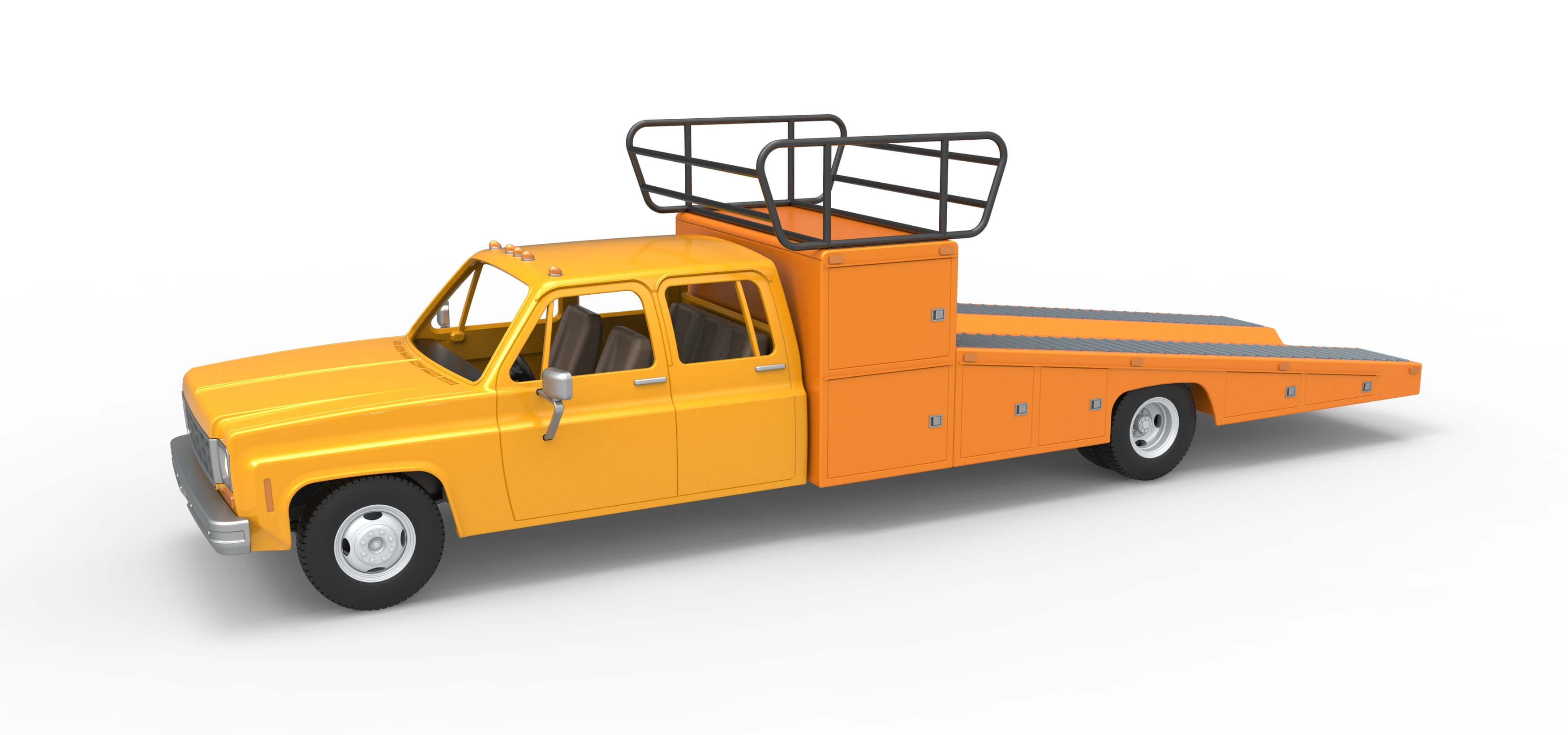 Vintage Transporter Truck for Race Car 1:25 3D Model