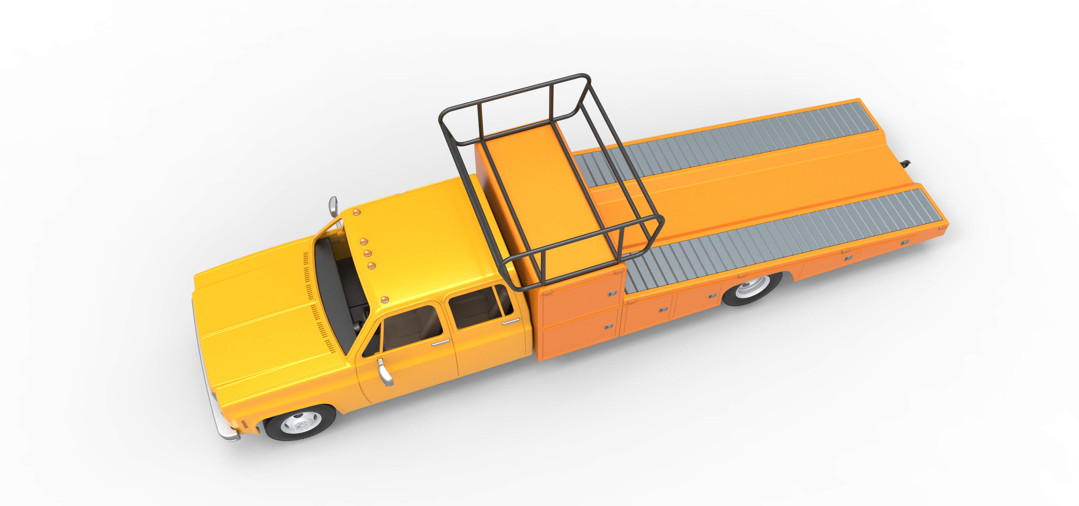 Vintage Transporter Truck for Race Car 1:25 3D Model