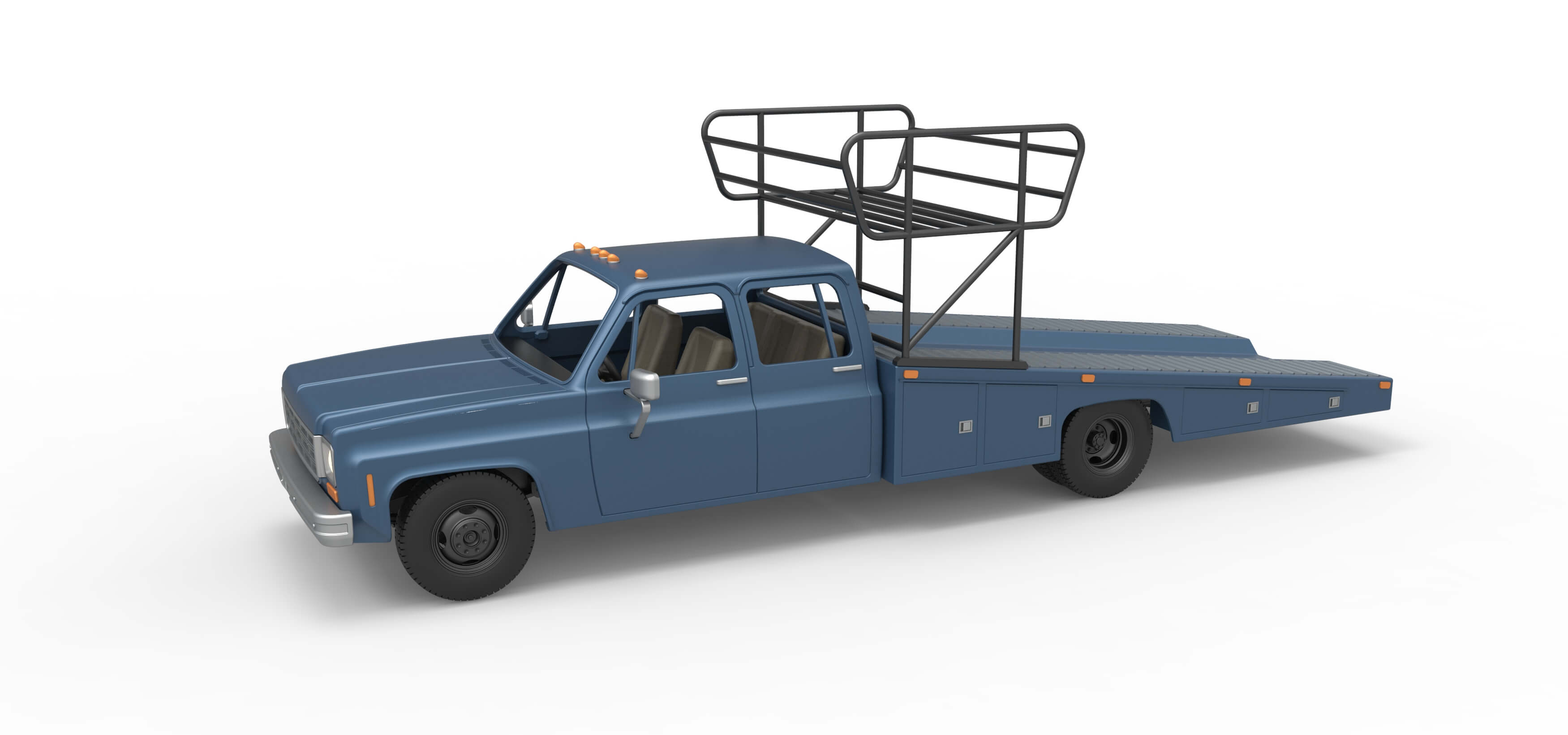 Vintage Transporter Truck for Race Car V2 Scale 1:25 3D Model