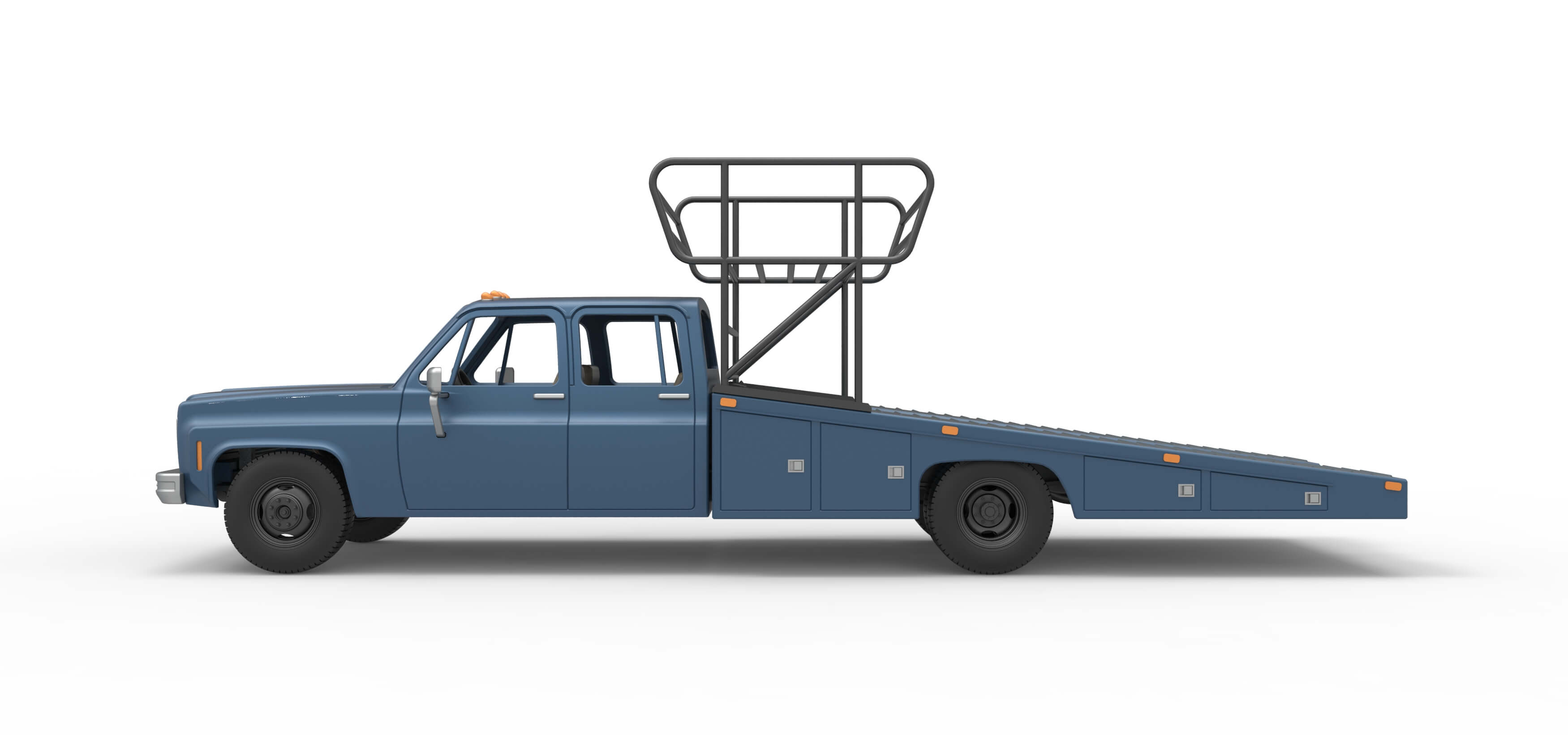 Vintage Transporter Truck for Race Car V2 Scale 1:25 3D Model
