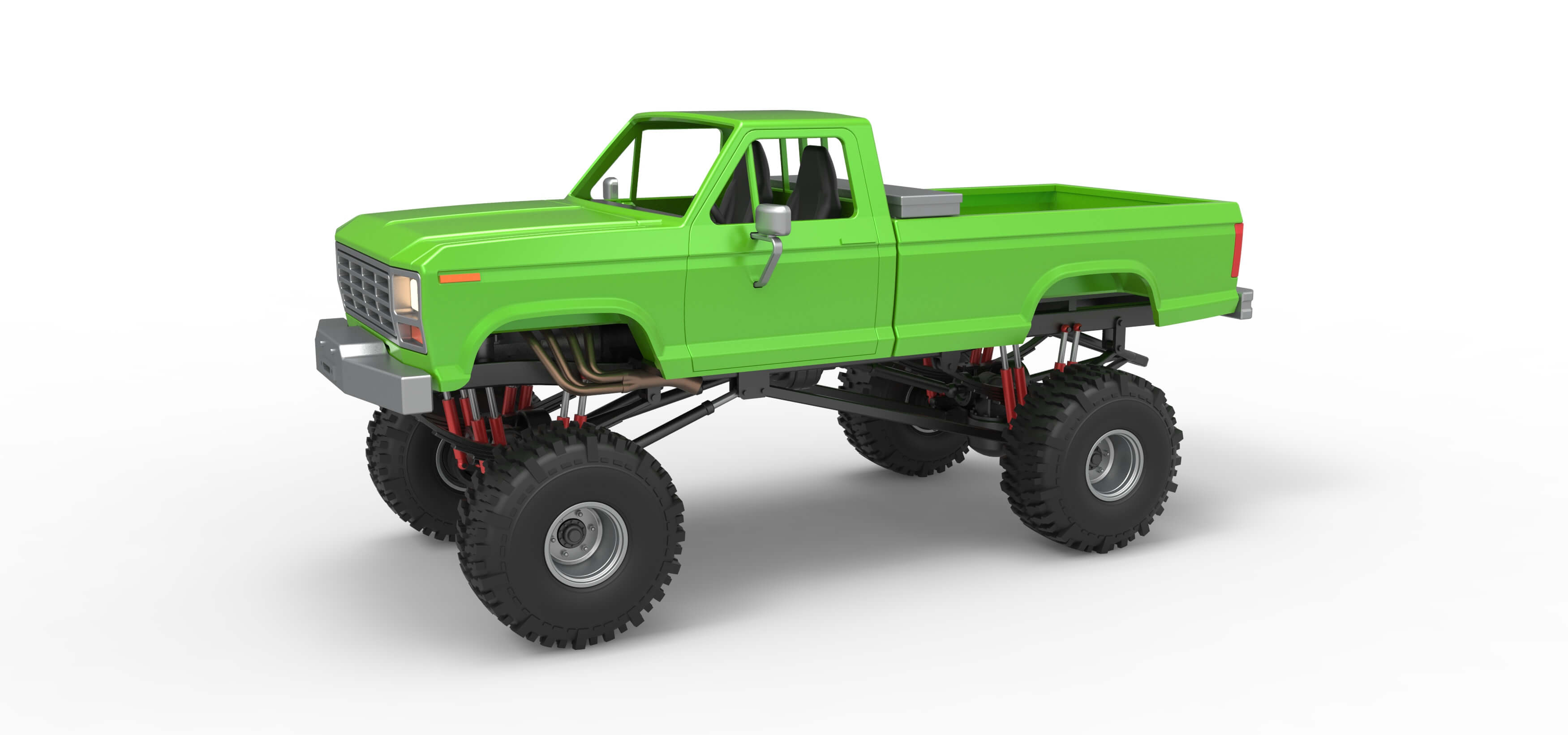 Wheel Standing Mega Truck 1:25 3D Model