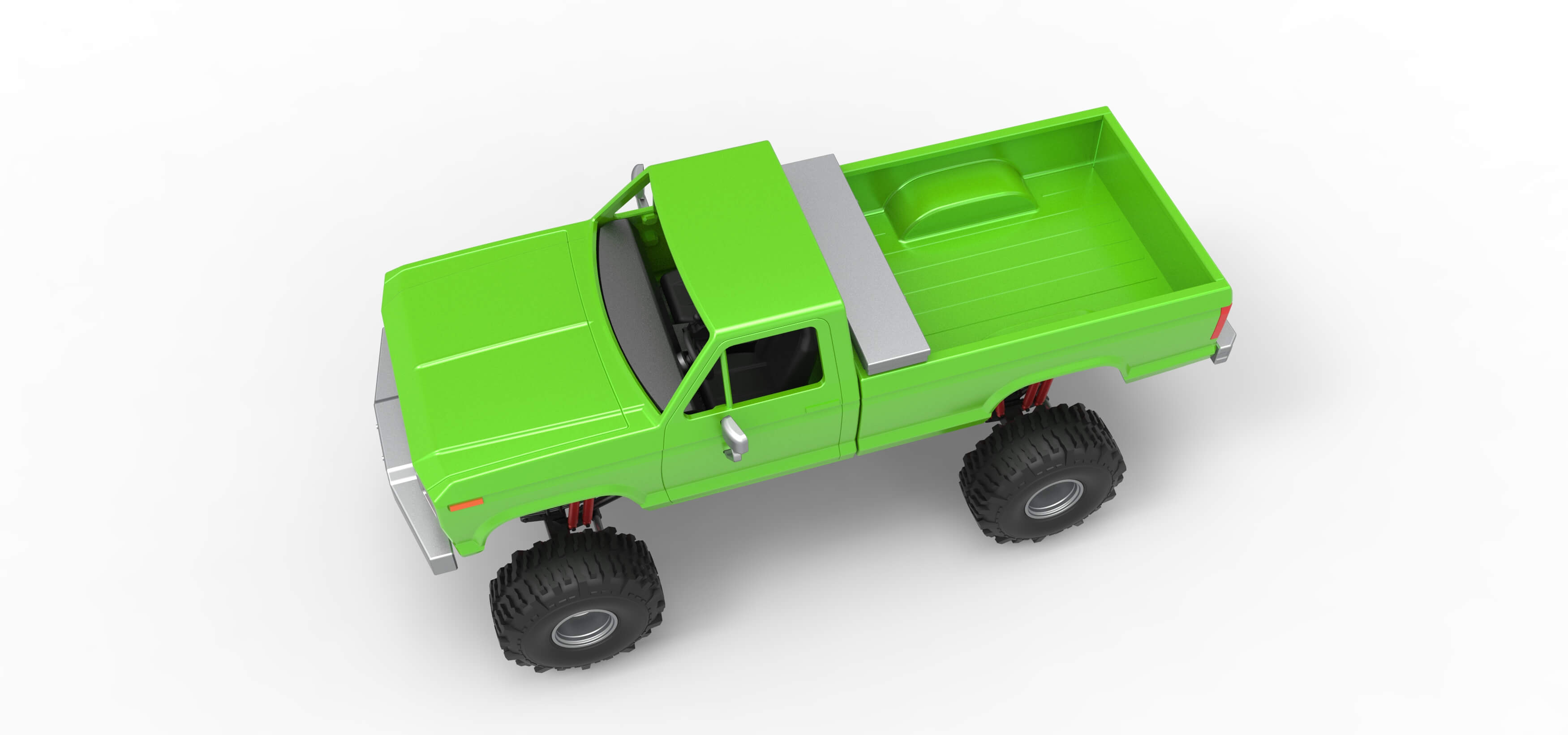 Wheel Standing Mega Truck 1:25 3D Model