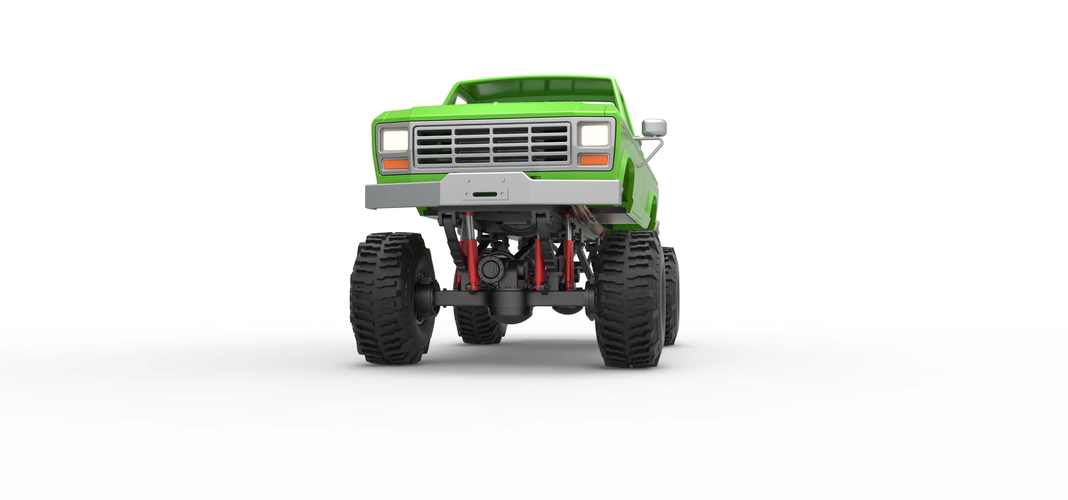Wheel Standing Mega Truck 1:25 3D Model