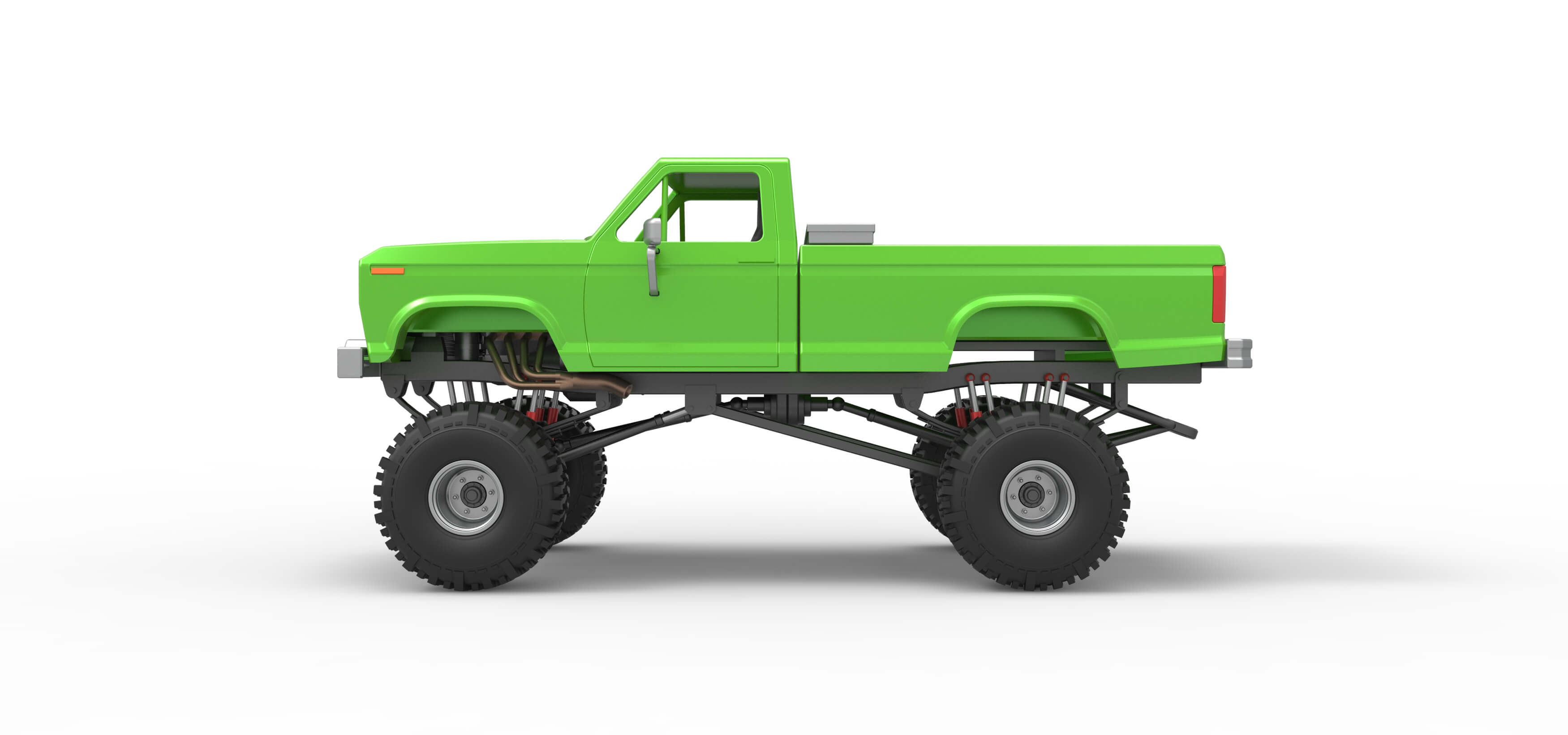 Wheel Standing Mega Truck 1:25 3D Model
