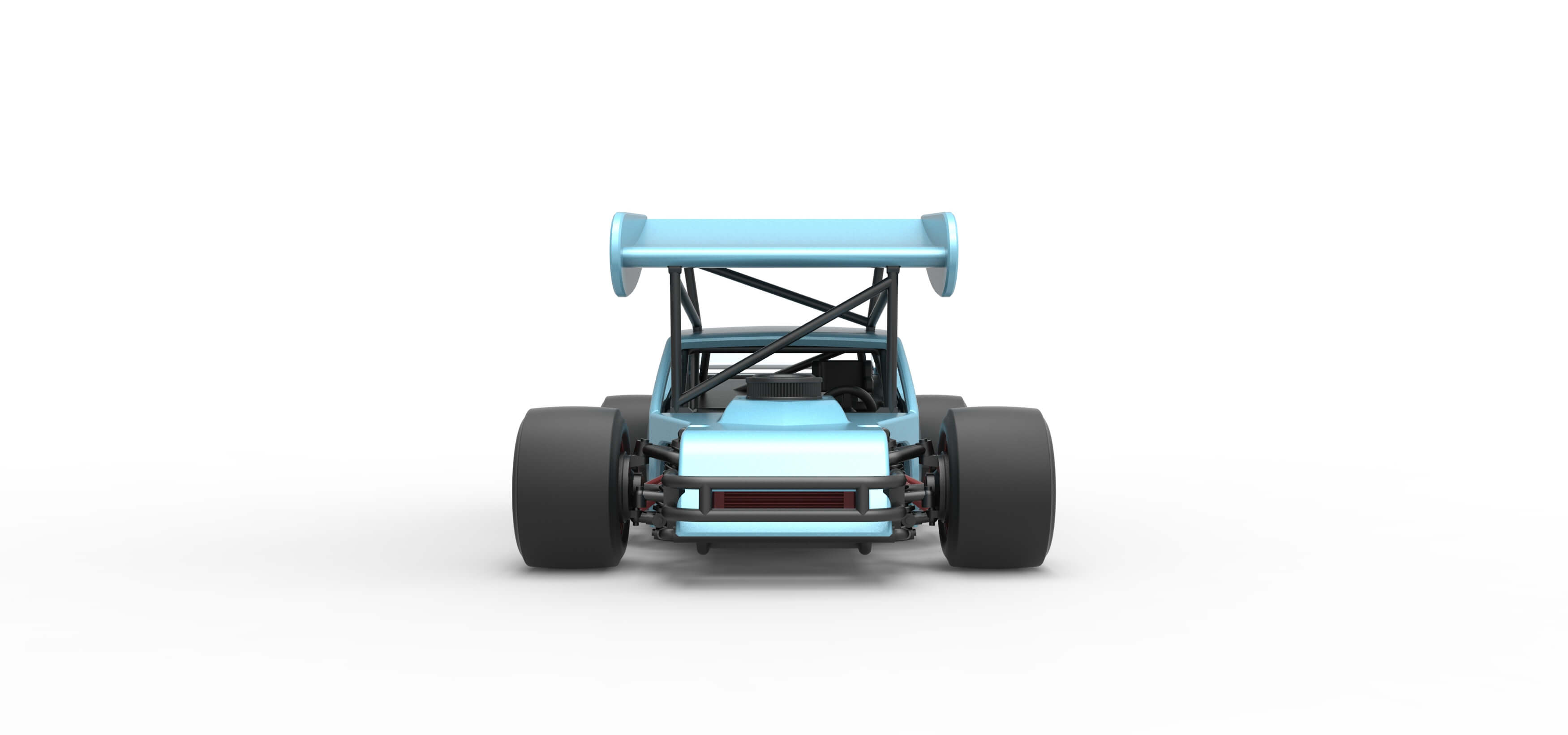Winged Modified Race Car 1:25 3D Model