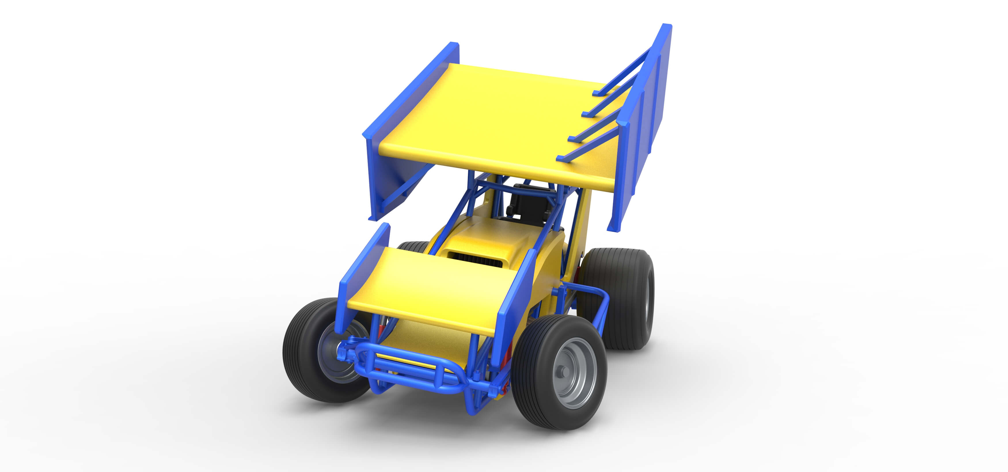 Winged Sprint Car 1:25 3D Model