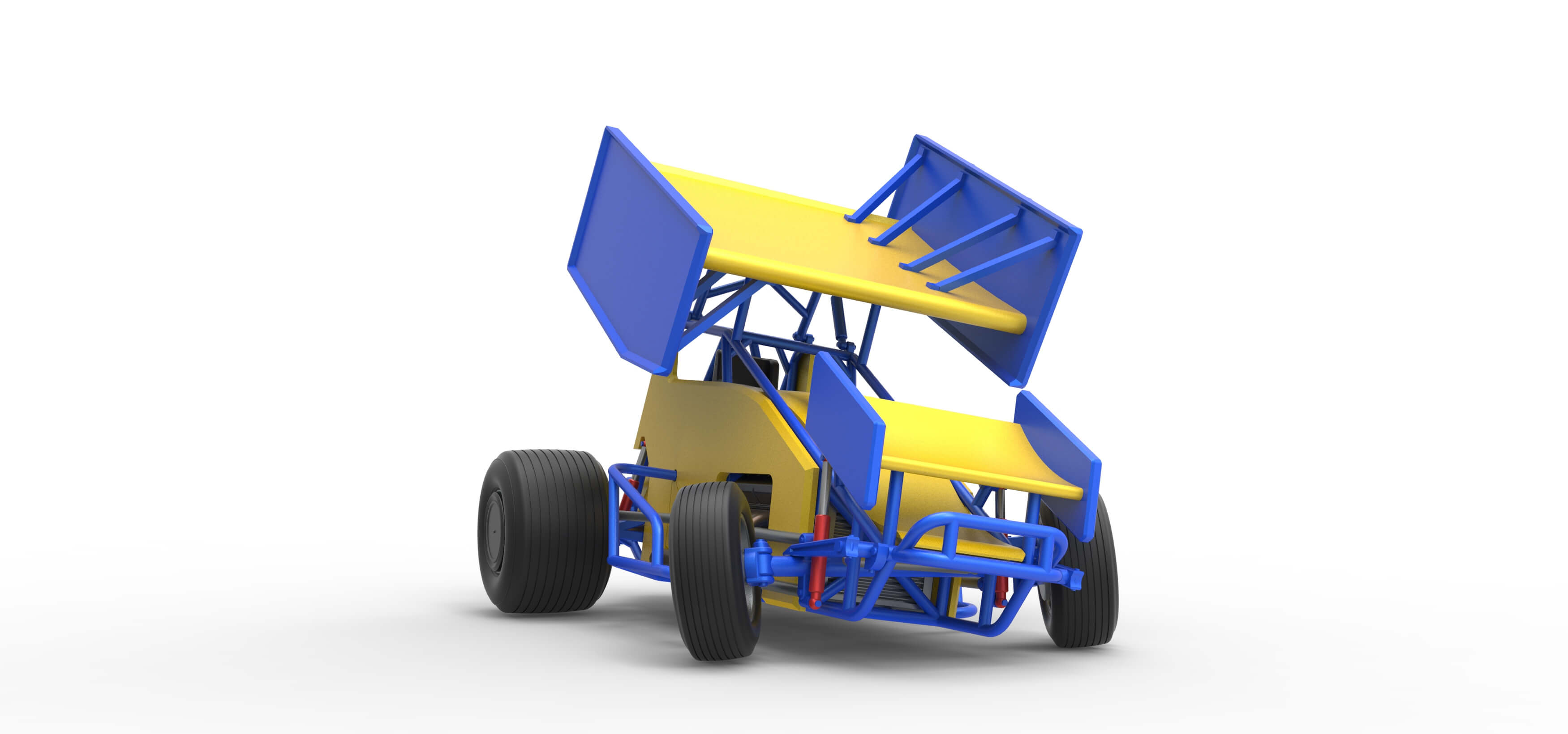 Winged Sprint Car 1:25 3D Model