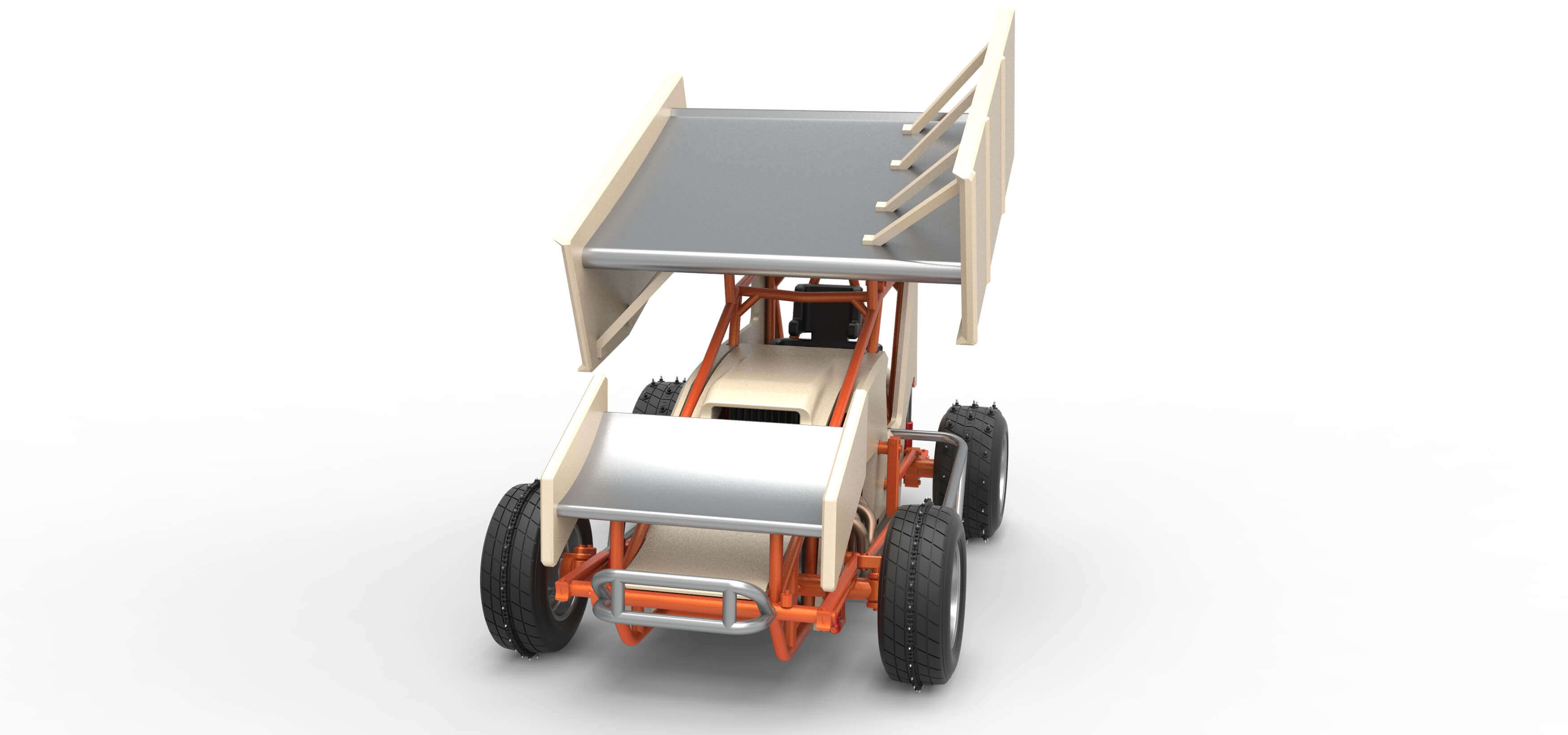 Winged Sprint Car for Ice Scale 1:25 3D Model