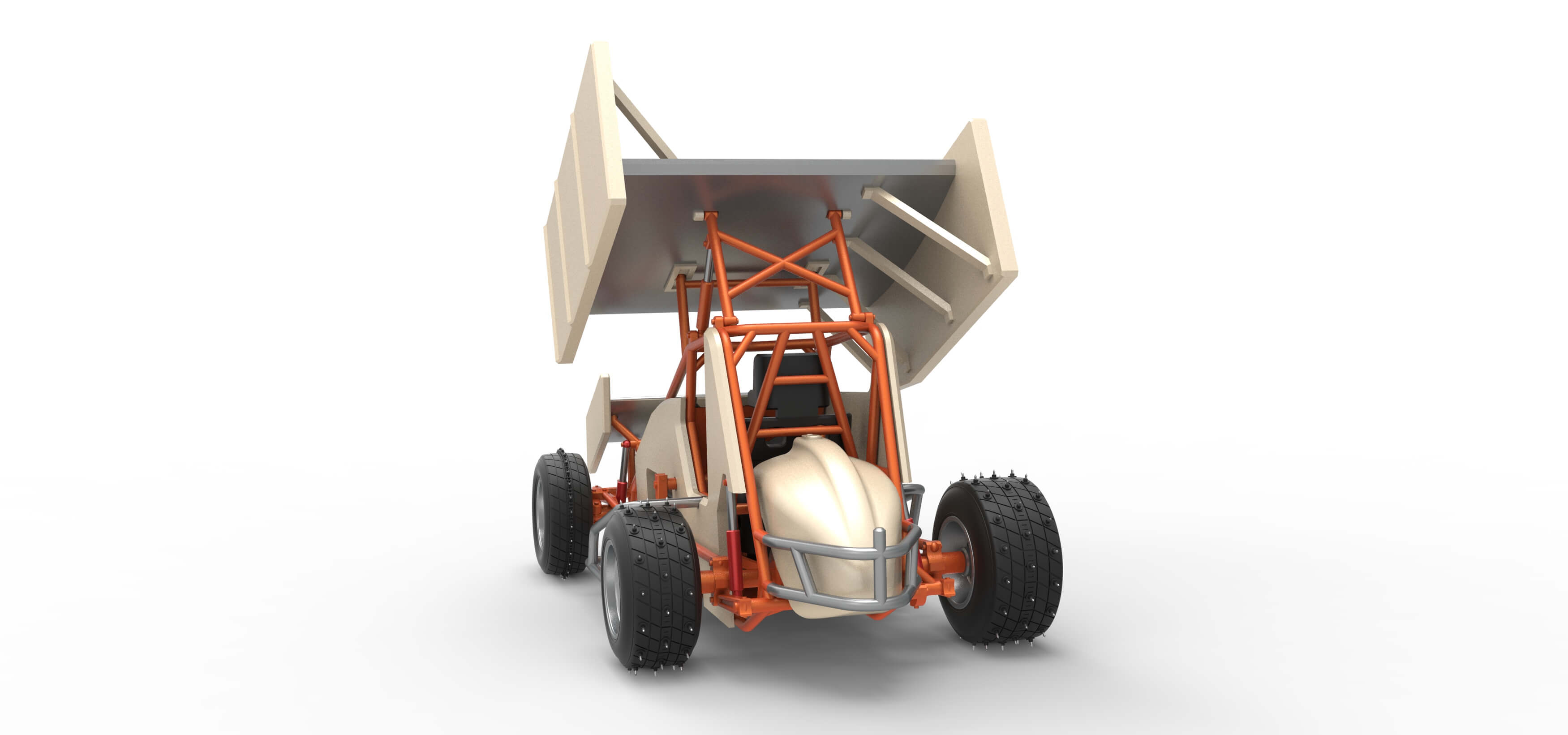 Winged Sprint Car for Ice Scale 1:25 3D Model