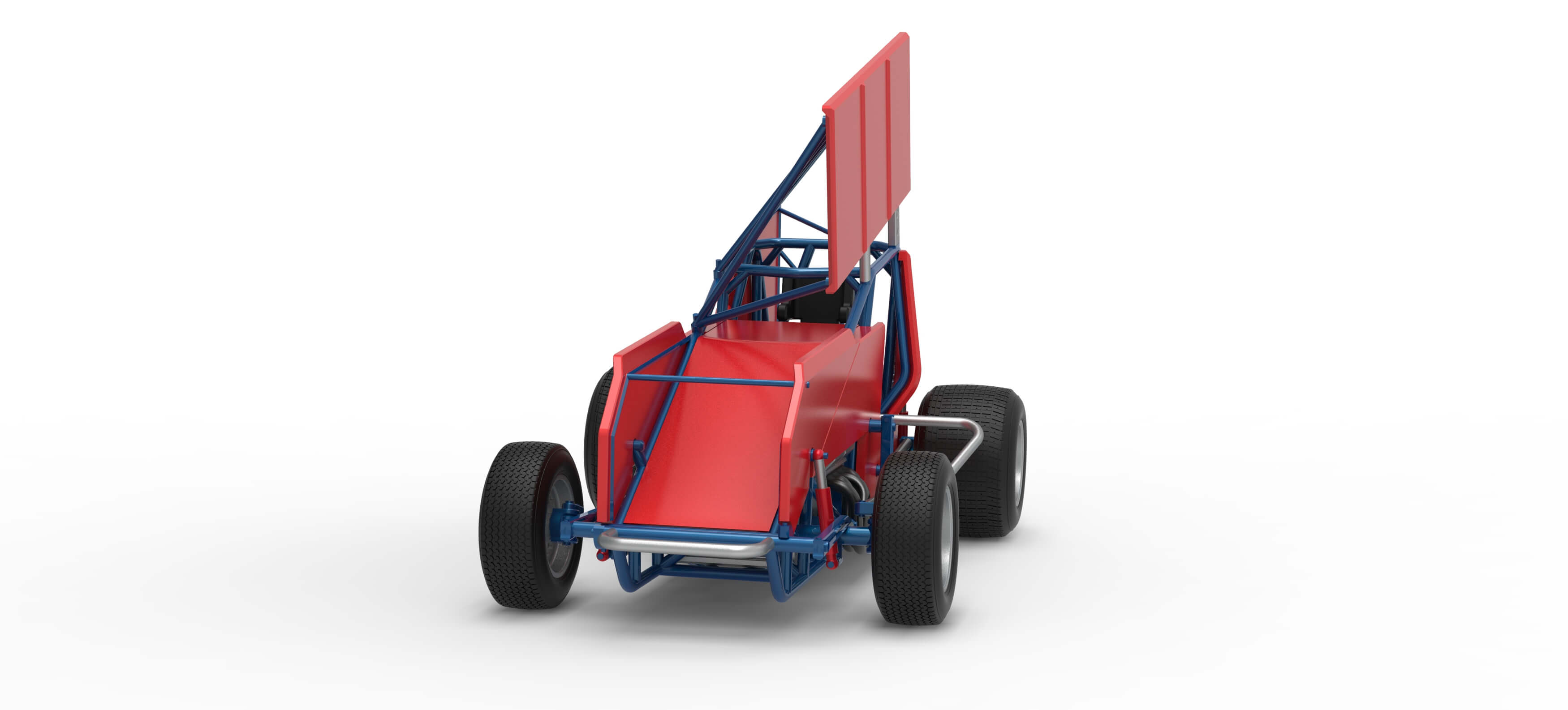 Winged Sprint Car Version 2 Scale 1:25 3D Model